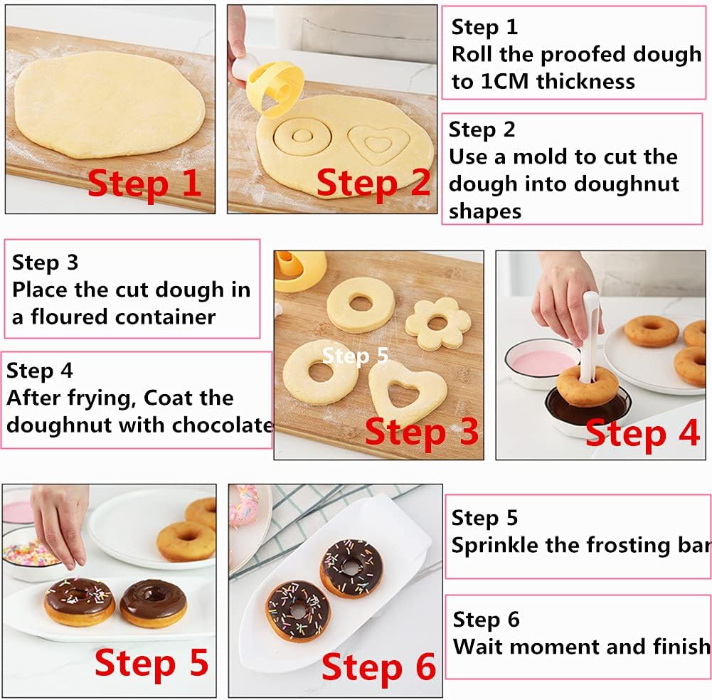 UQUABESO Donut Cutters Set 2 Pack Baking Tools