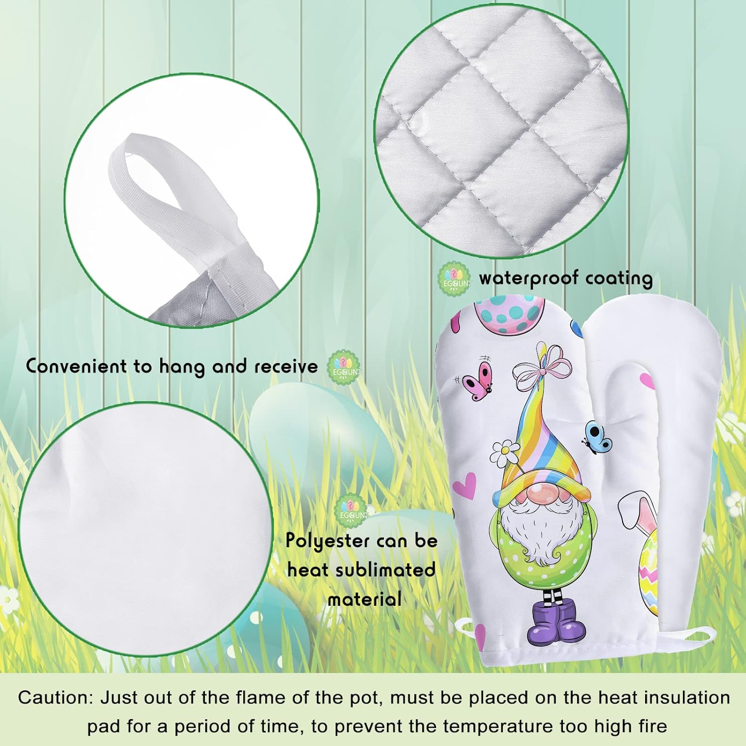 Patelai 20pcs Blank Sublimation Oven Mitts Set