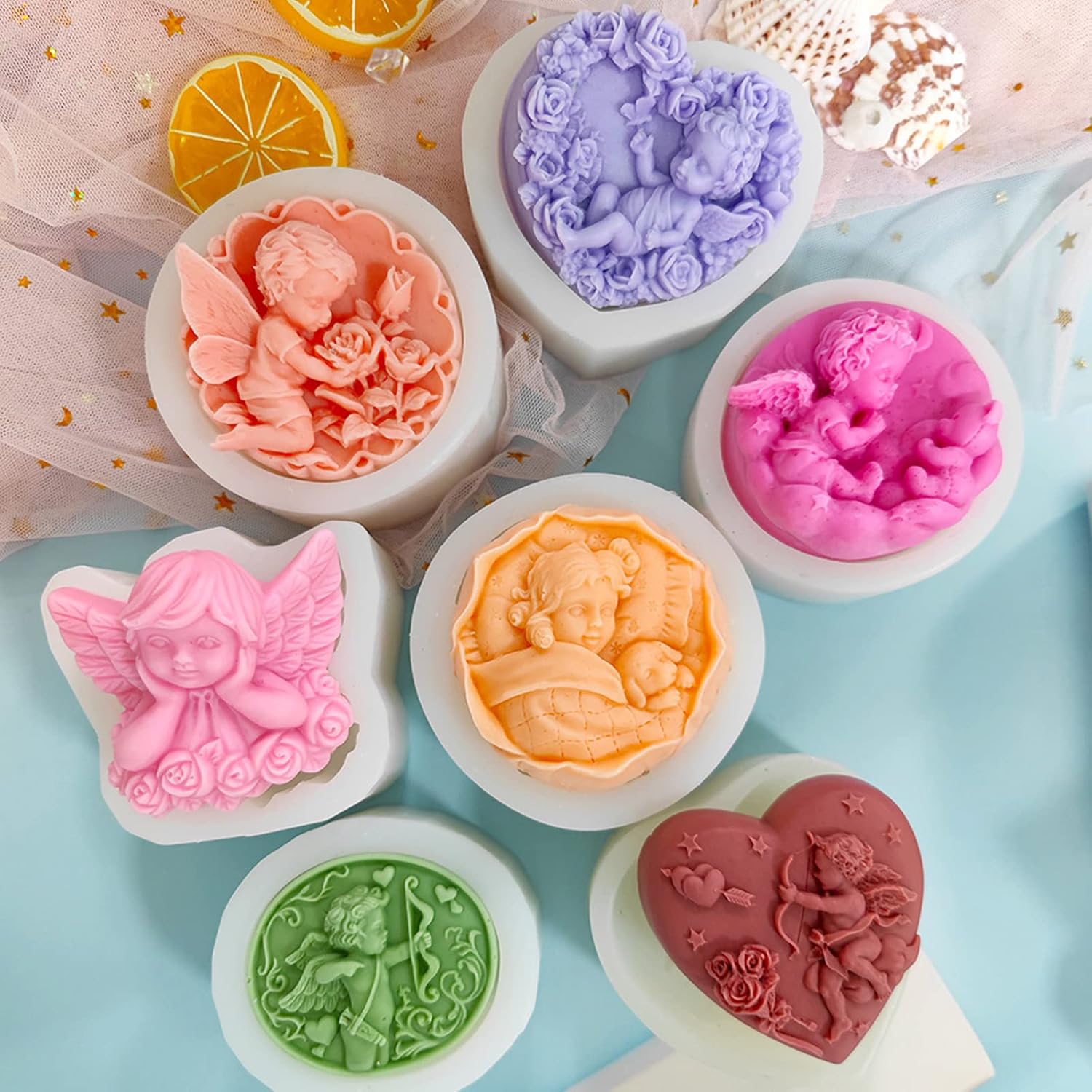 Junhcone Cookie Cutter Fondant Cake Mold Cute Angel Food-Grade Silicone