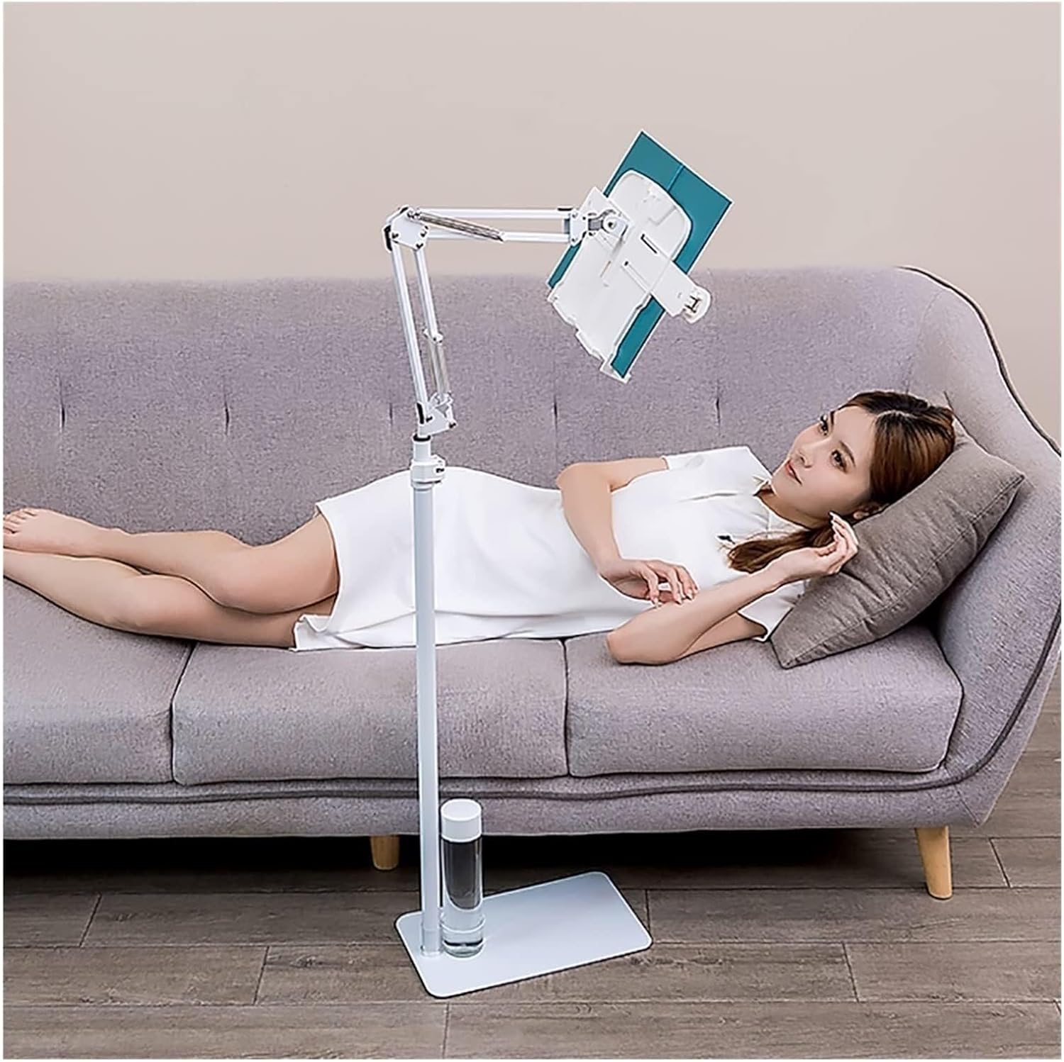 Adjustable Floor Stand for Tablet and Book Reading