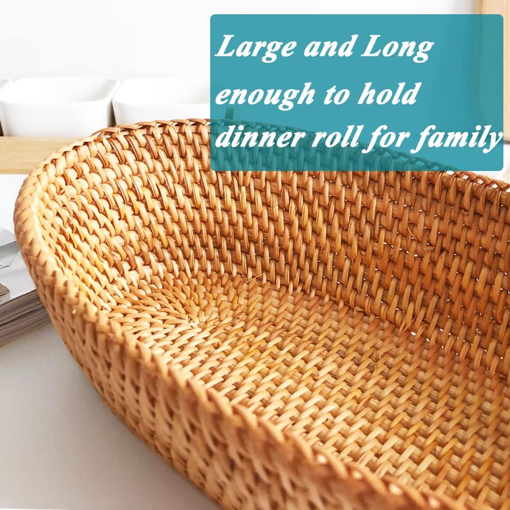 Afiaiwei 126 Inch Wicker Bread Serving Basket
