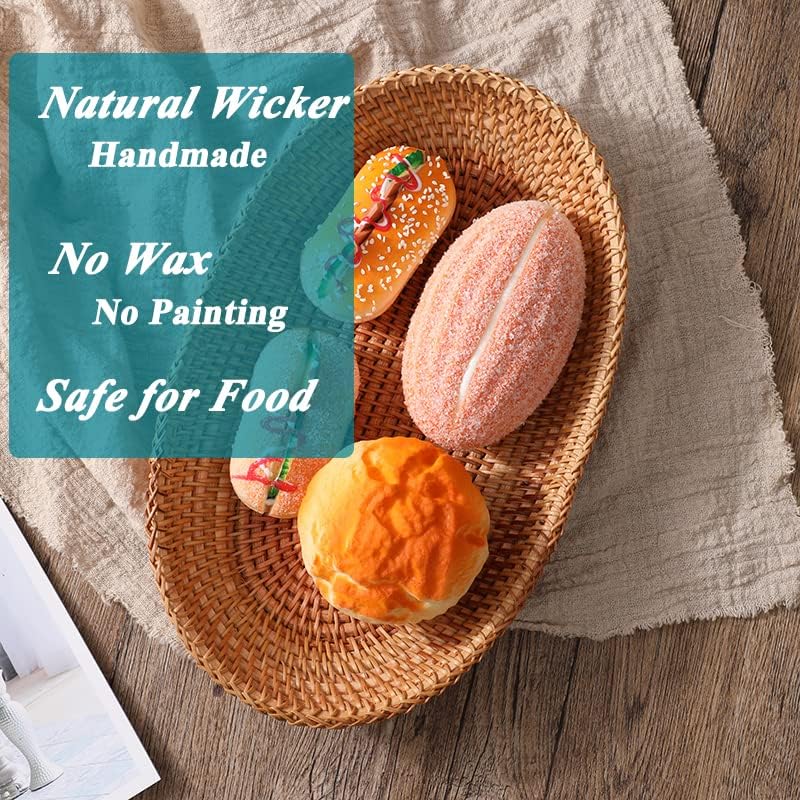 Afiaiwei 126 Inch Wicker Bread Serving Basket