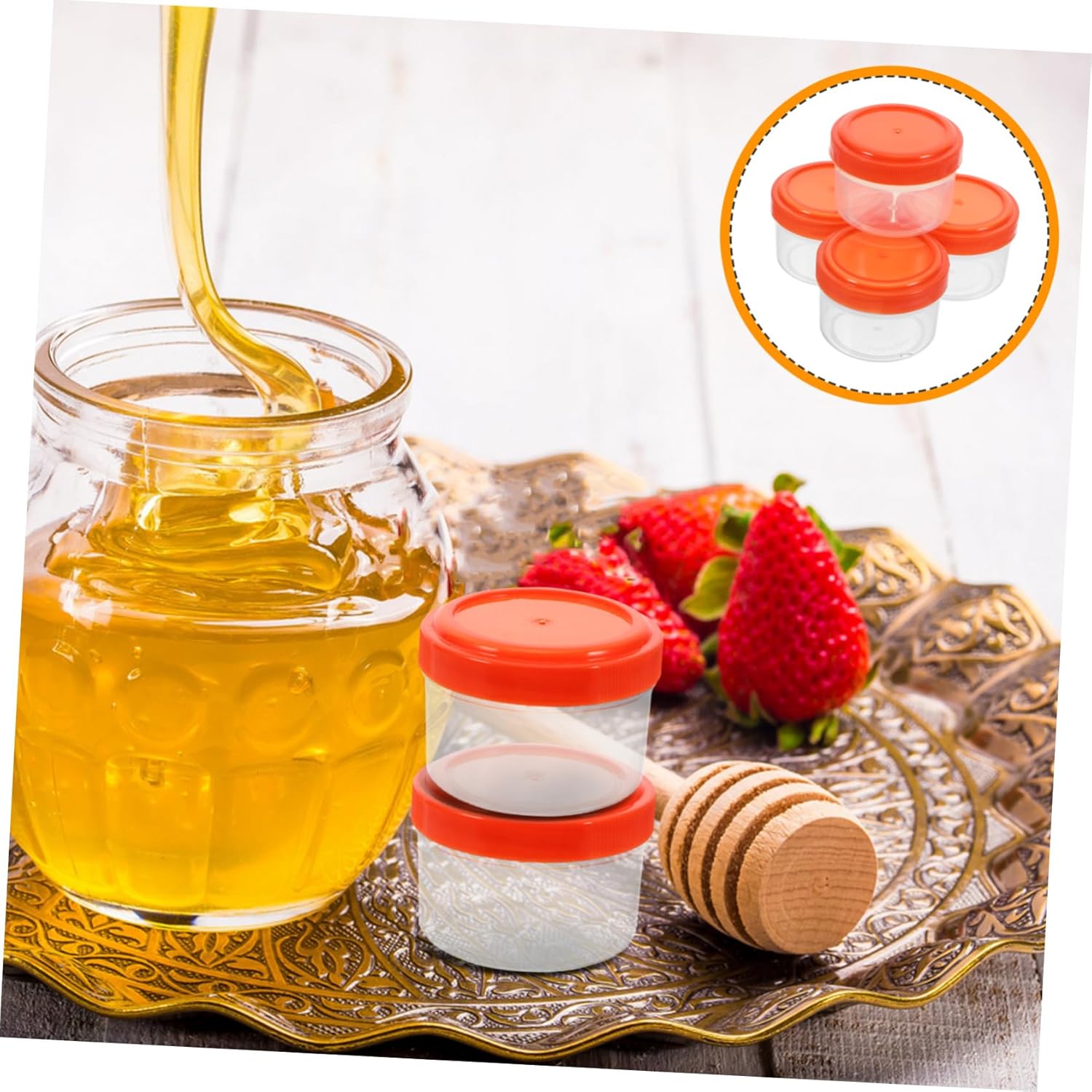 VOSAREA Mini Sauce Containers with Lids for Salad and Meal Prep