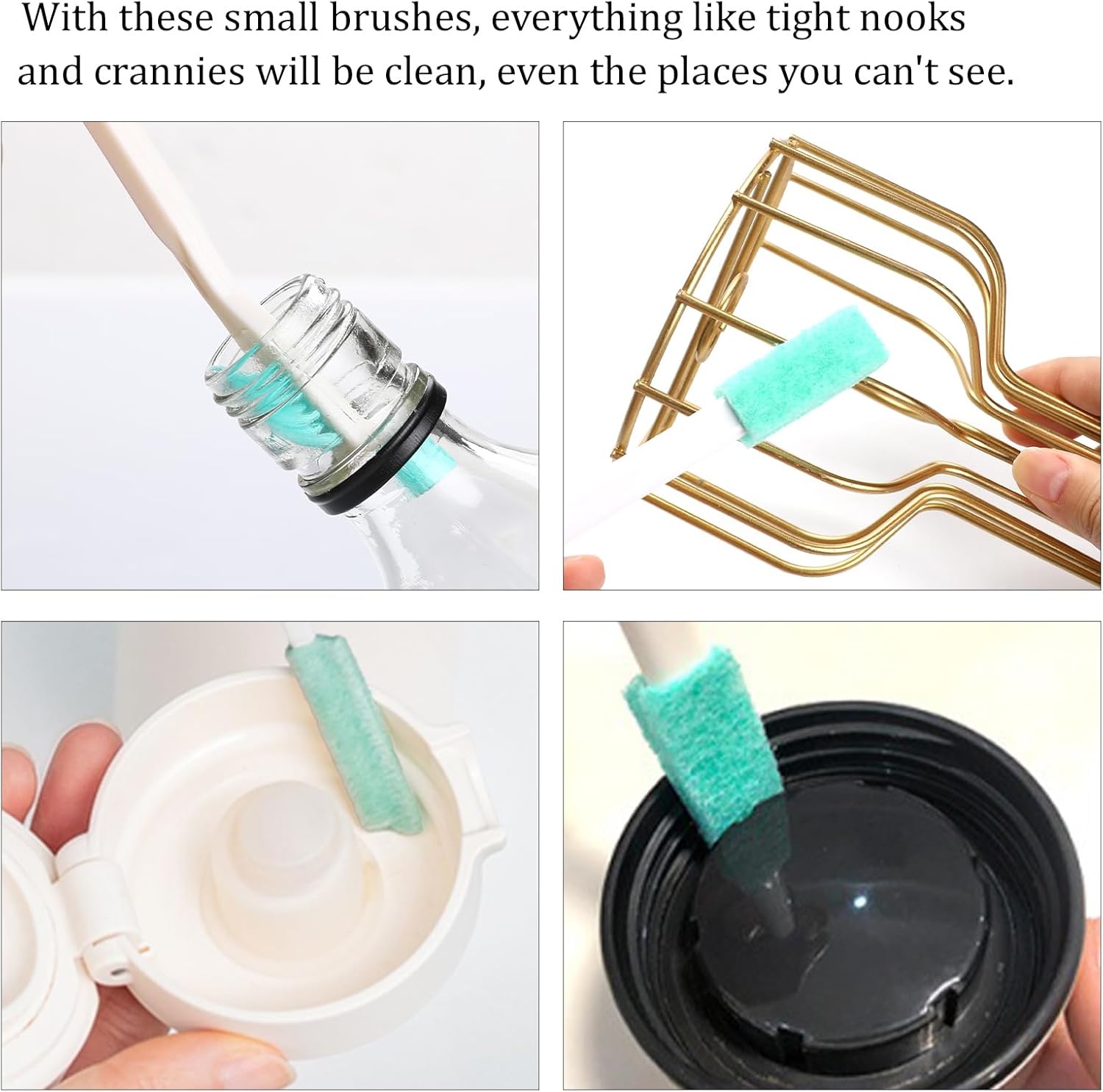 Ice Maker Cleaner Set 8pcs Crevice Brushes 2pcs Drain Pipe Brush