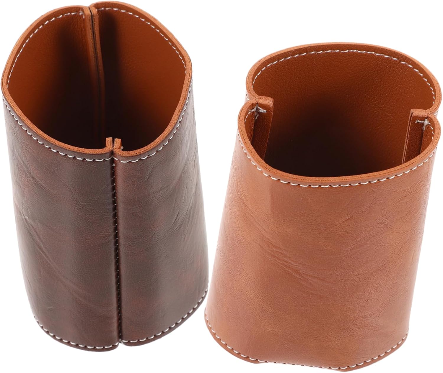 Zerodeko 4pcs PU Leather Beer Can Cooler Set