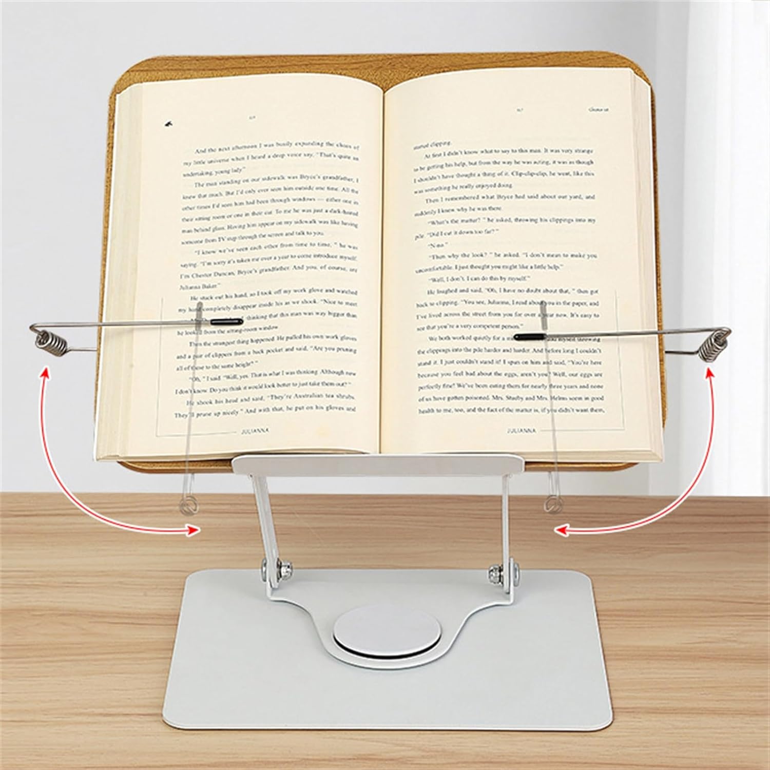 Adjustable Floor Stand Book Holder for Kitchen and Office Use