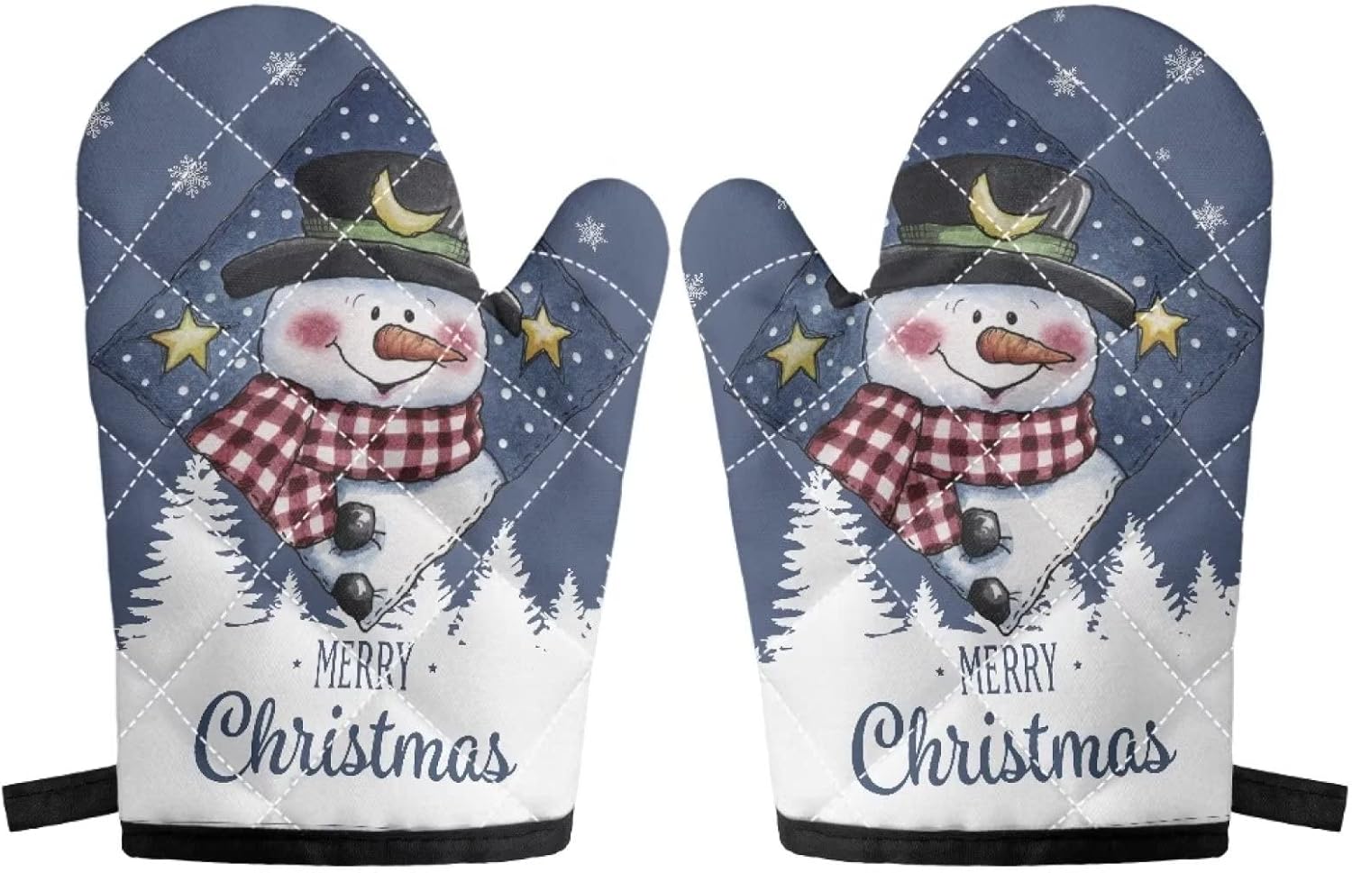 Upetstory Snowman Oven Mitts Set of 2