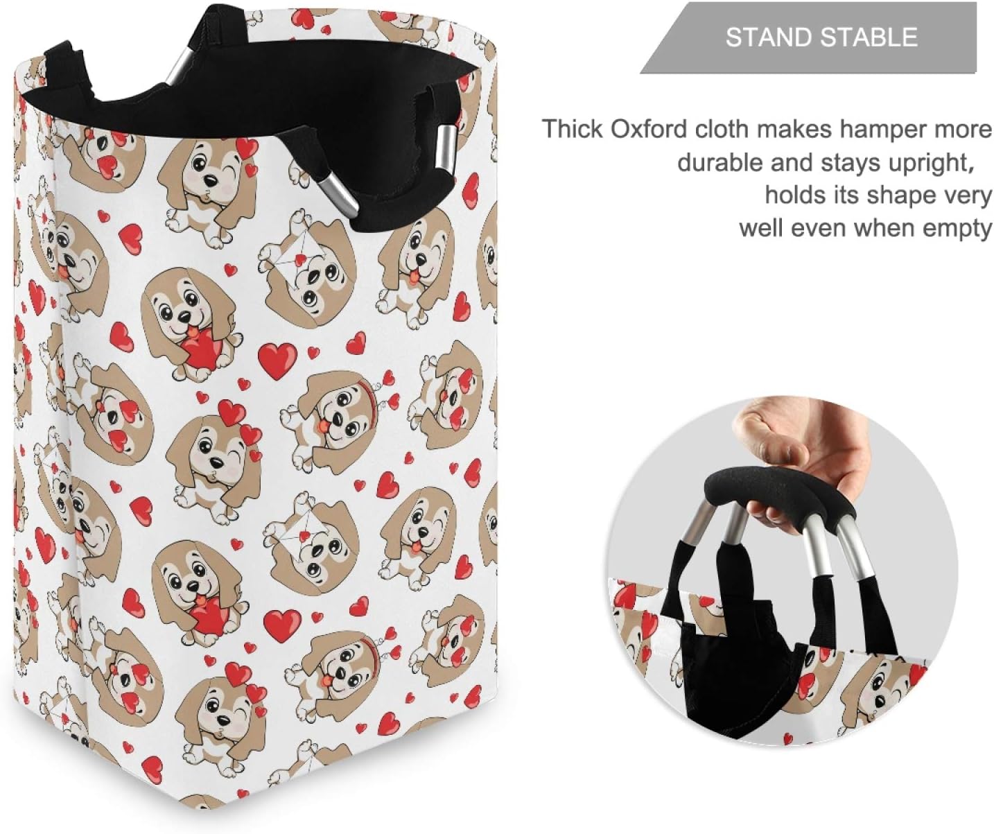 Susiyo Foldable Laundry Basket with Handles and Waterproof Interior