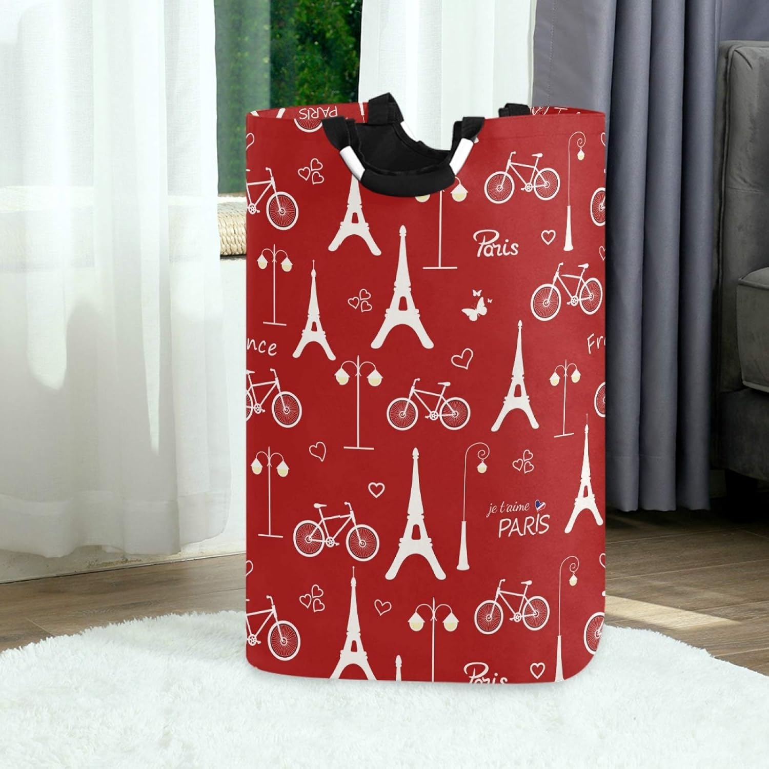 visesunny Foldable Laundry Basket with Waterproof Oxford Fabric