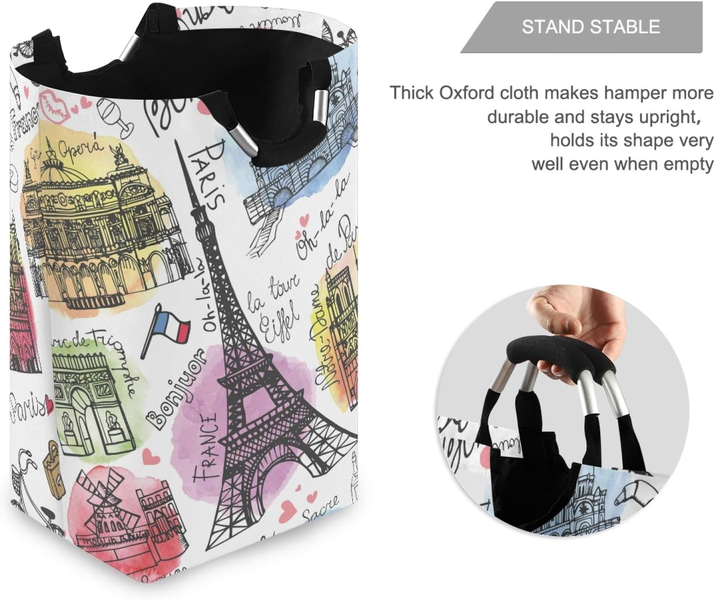 Susiyo Foldable Laundry Basket with Handles and Waterproof Design