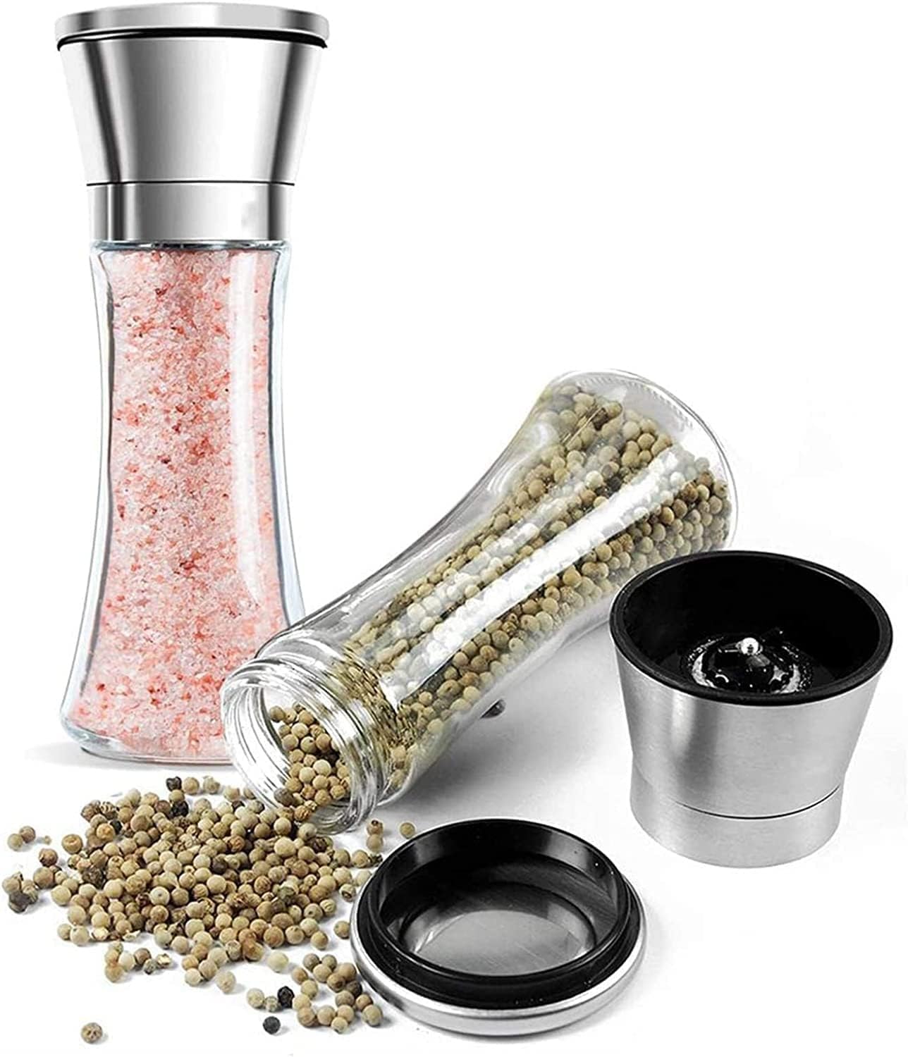 TIANYUU Salt Pepper Grinder Set with Adjustable Coarseness 1