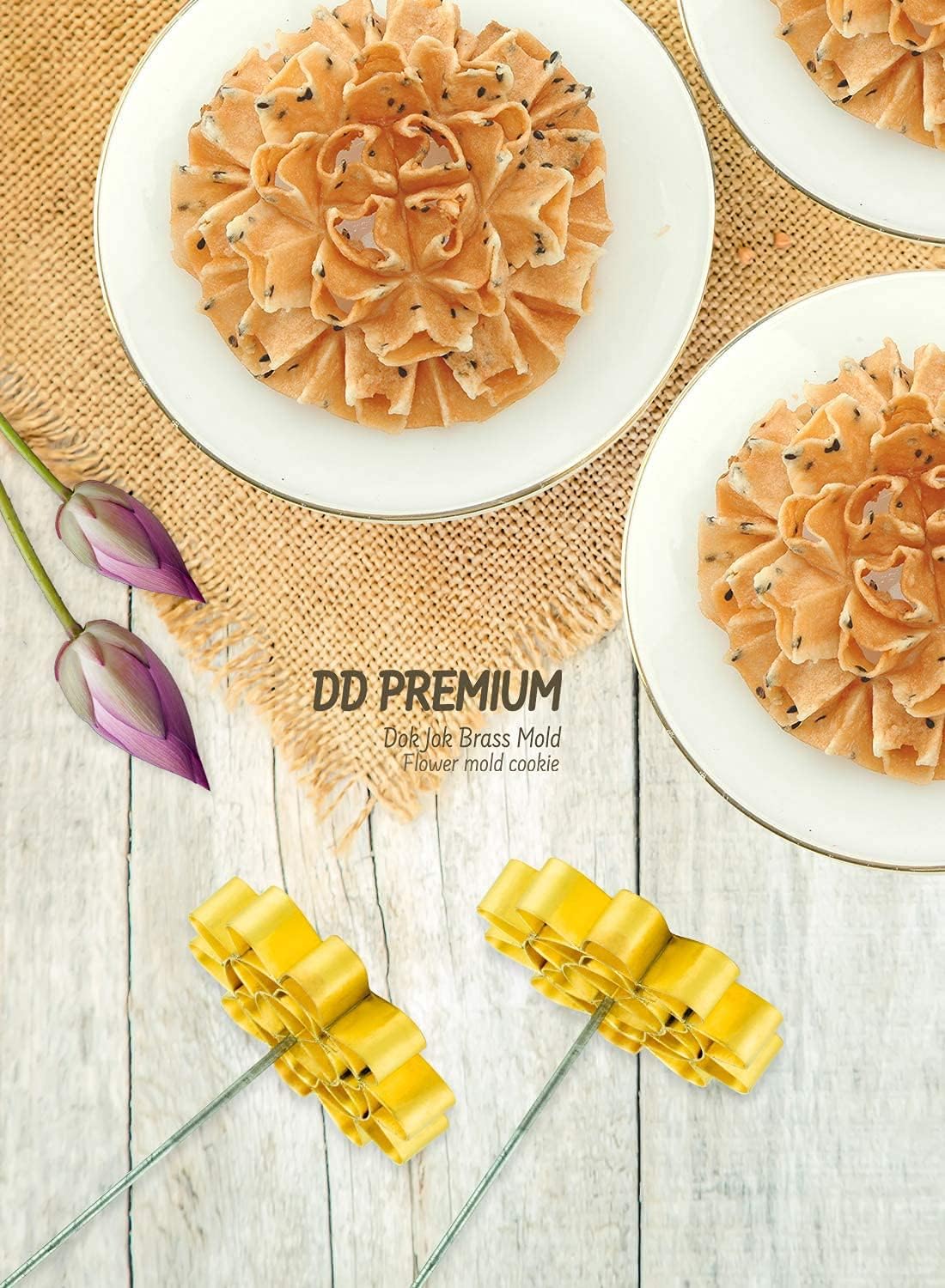 DDPremium Dok Jok Brass Mold Thai Dessert Maker