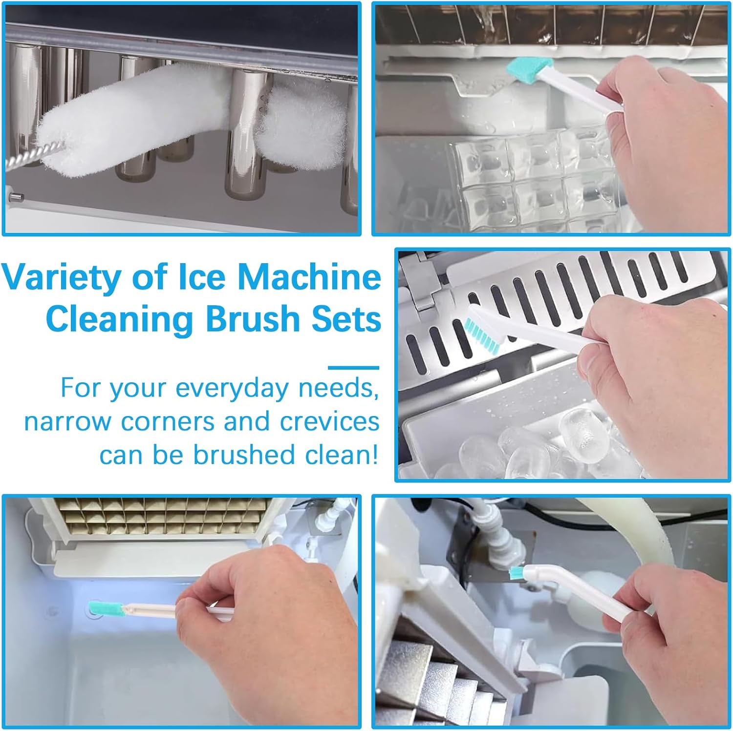 Orizizhic 12Pcs Ice Maker Cleaning Brush Set