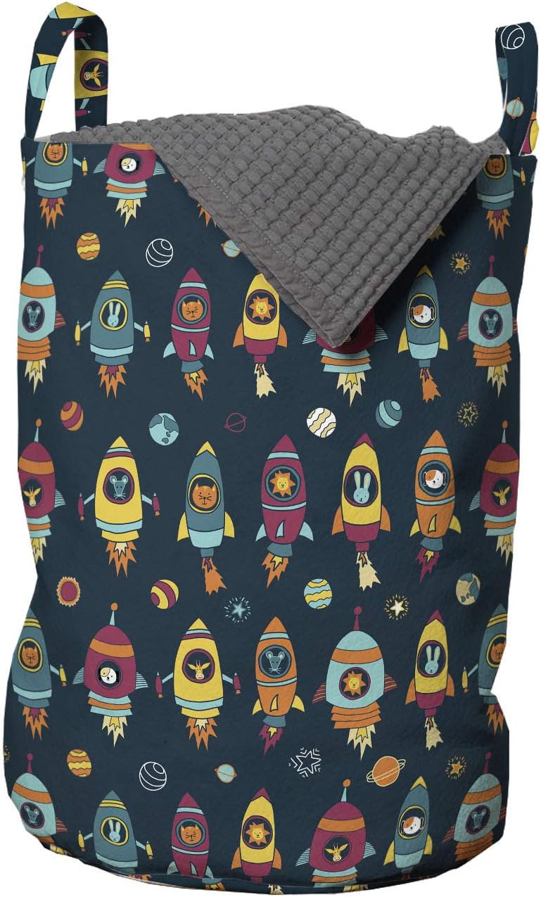 Ambesonne Lion Laundry Bag 13 x 19 Multicolor