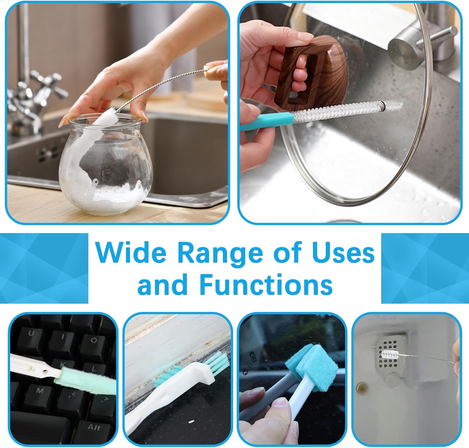 Orizizhic 12Pcs Ice Maker Cleaning Brush Set