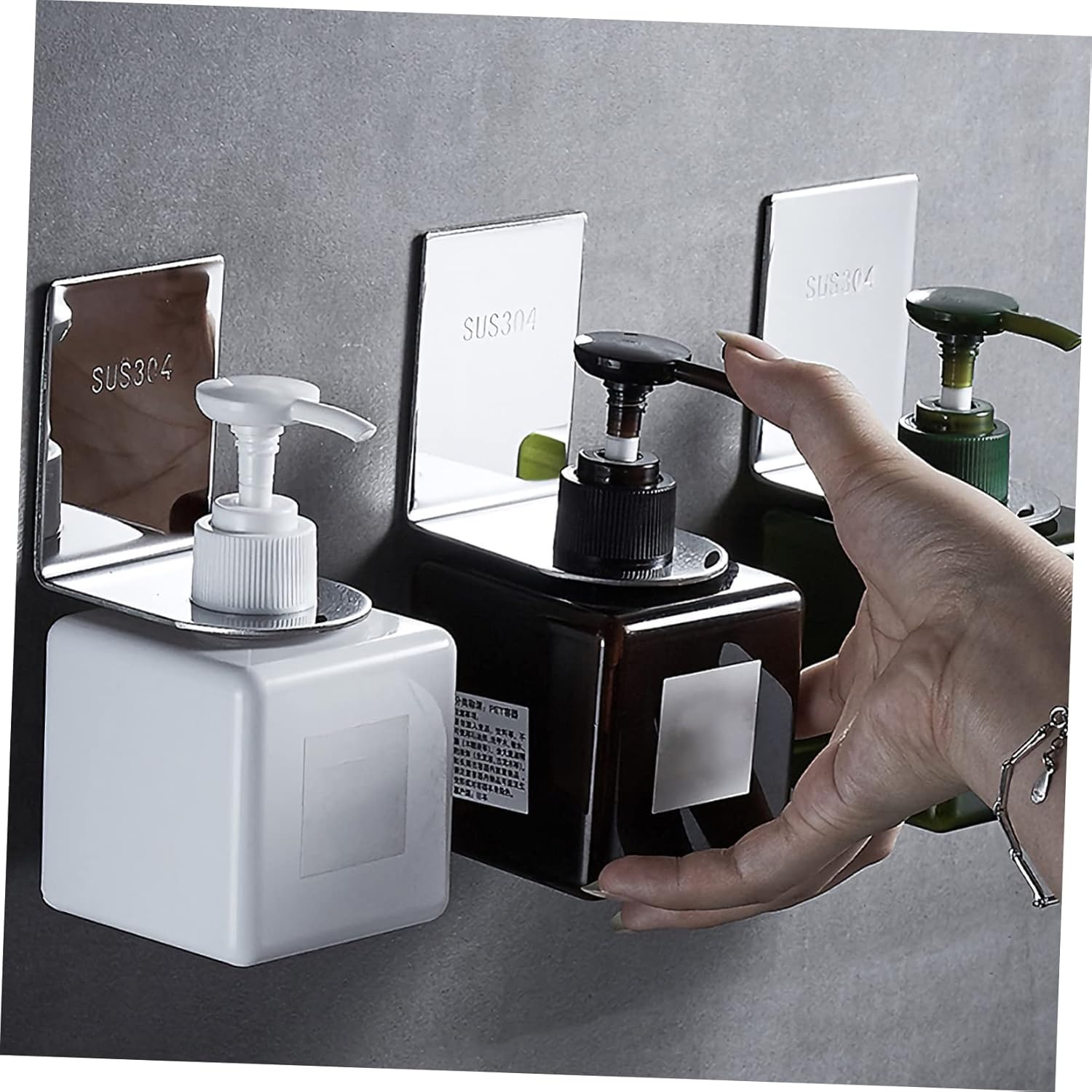 Ciieeo Stainless Steel Shower Gel Shampoo Rack Hooks