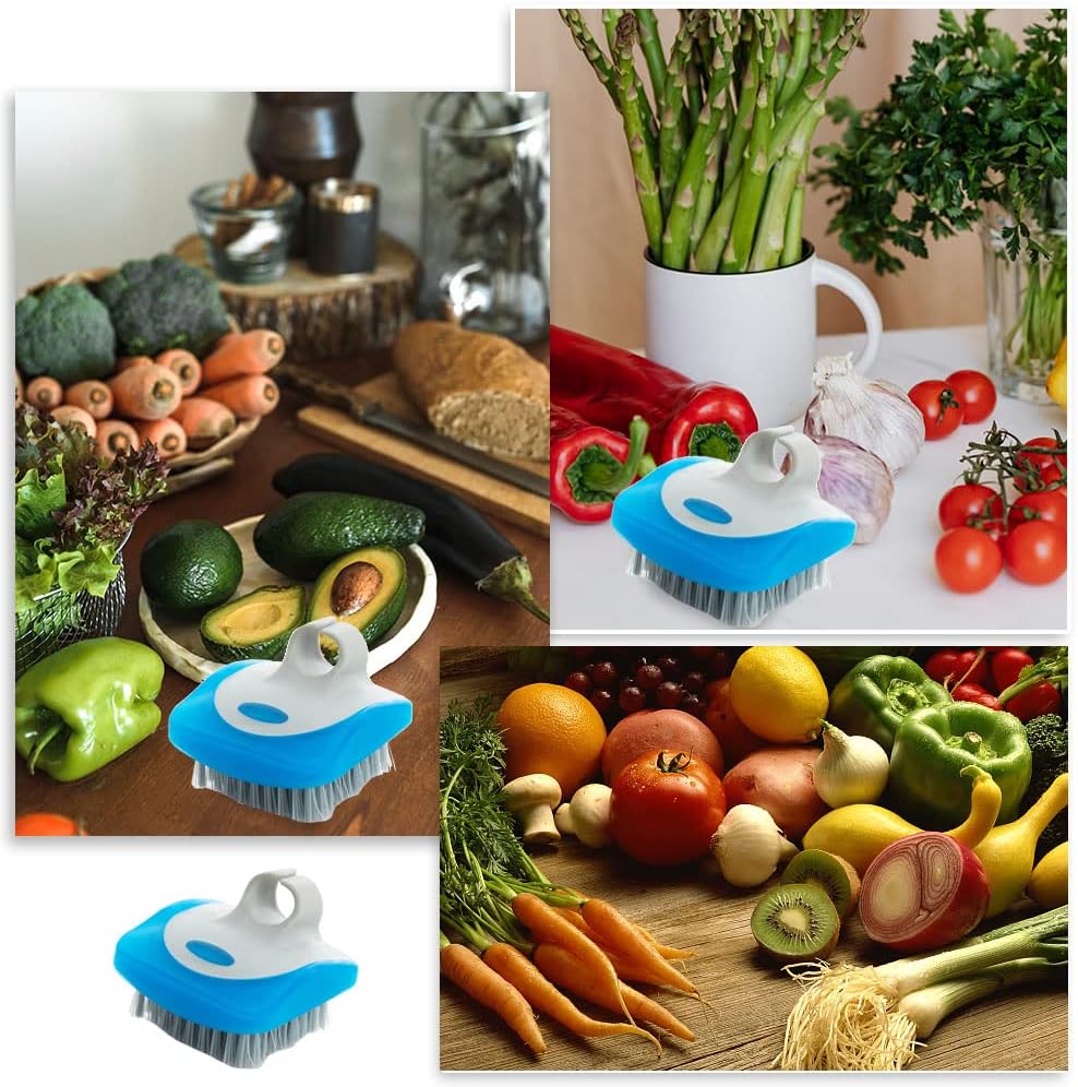 QUANXILXU 2 Pcs Vegetable Brush with Flexible Design