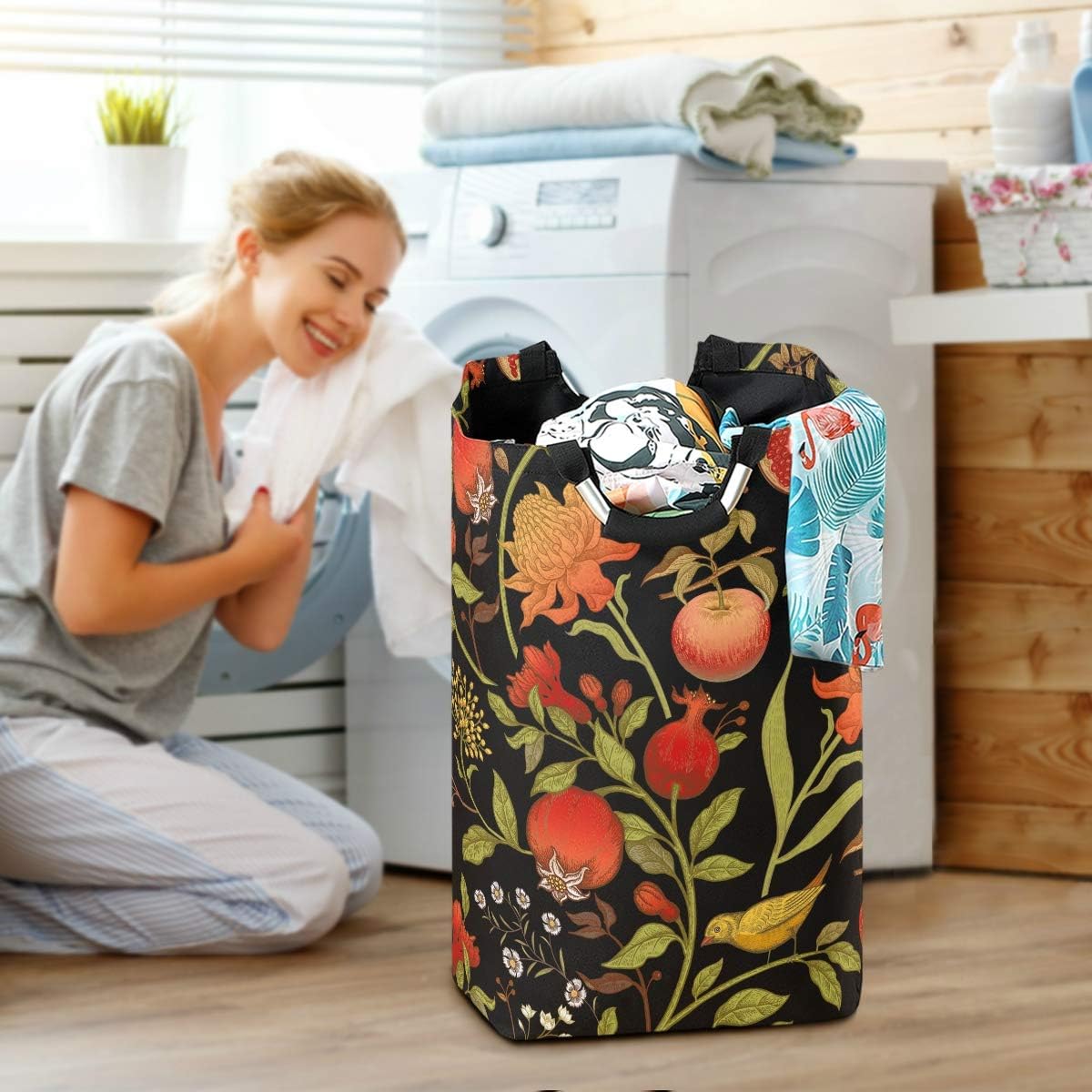 MOYYO Large Collapsible Laundry Basket with Durable Handles