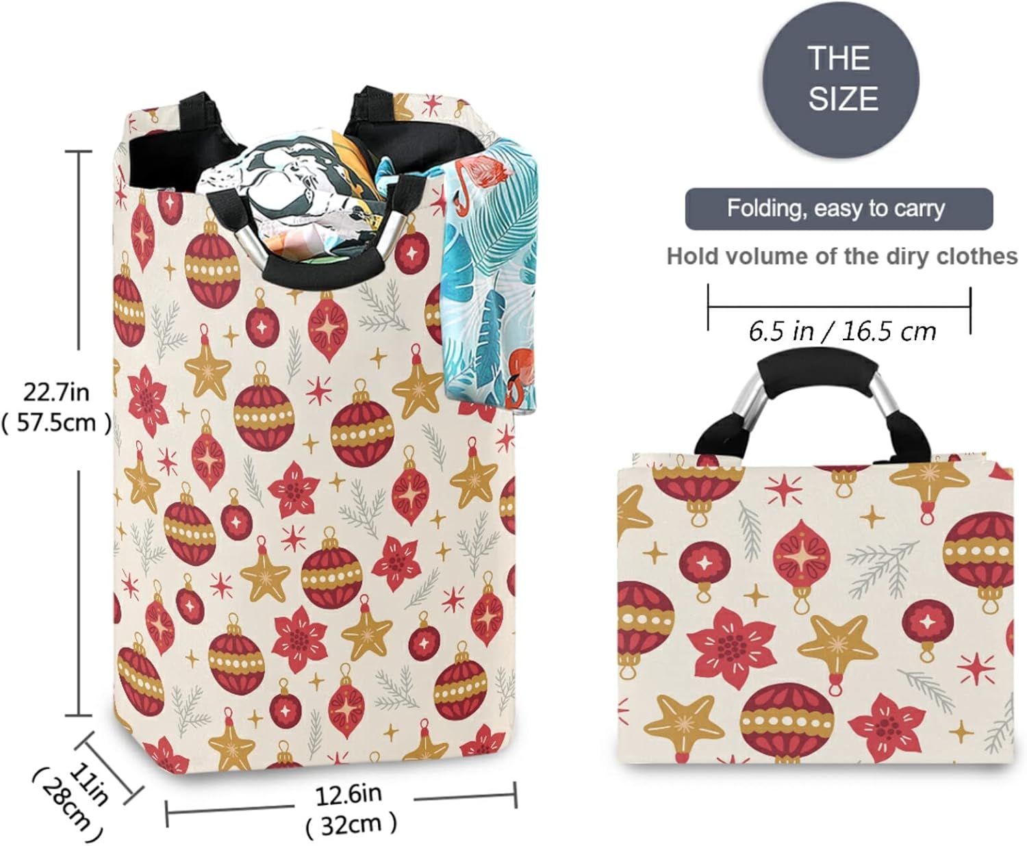 visesunny Foldable Laundry Hamper with Waterproof Oxford Fabric