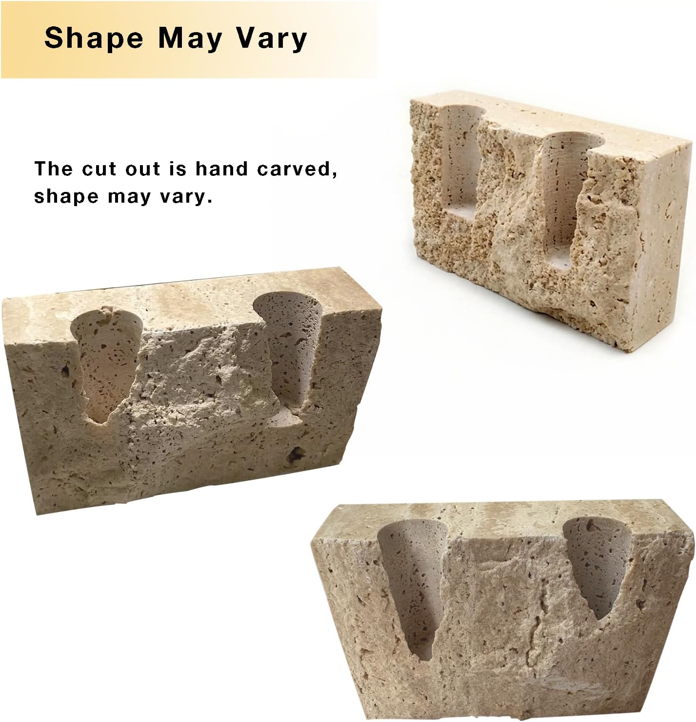 100 Travertine Wine Coaster - Marble Taper Candle Holder