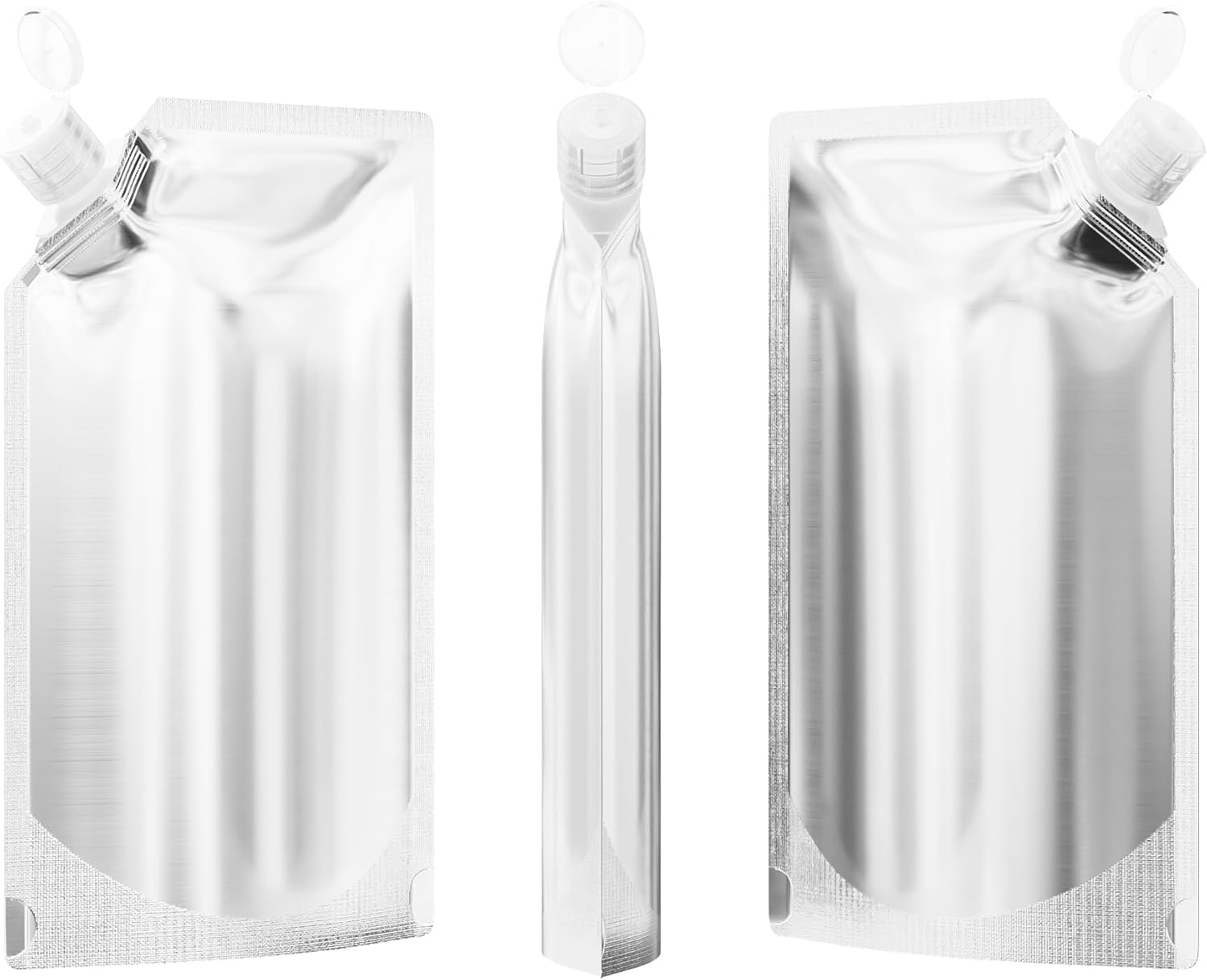 QQ Studio 50 Silver Stand Up Spout Pouches
