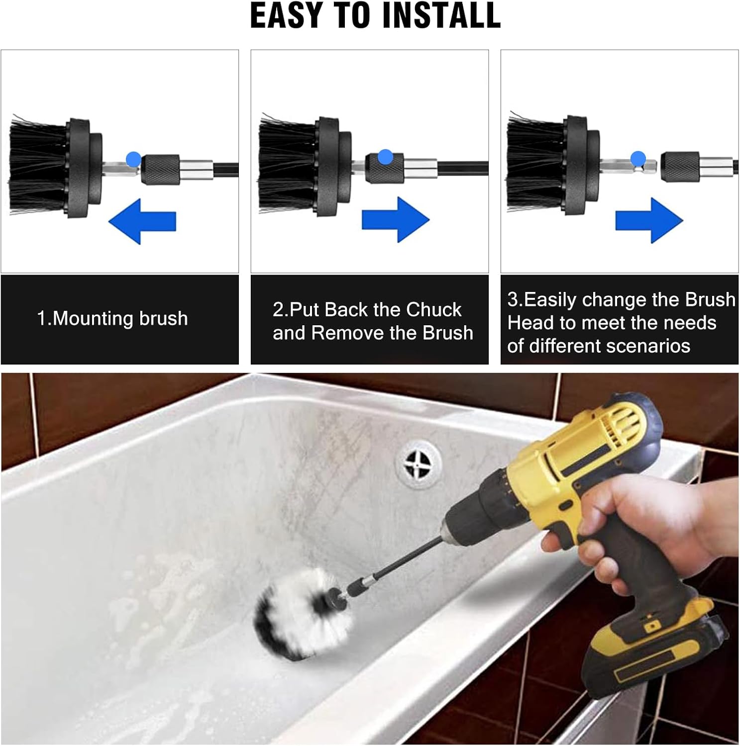 ETOUPA 13 Pcs Drill Brush Set All Purpose Cleaning