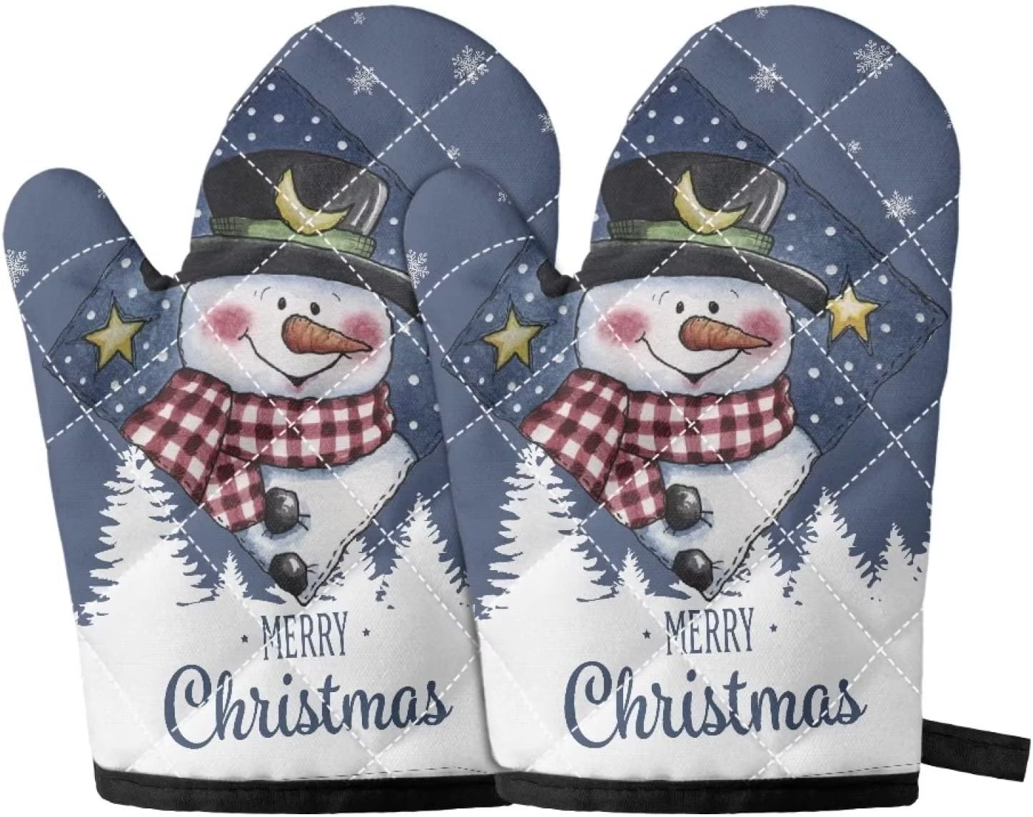 Upetstory Snowman Oven Mitts Set of 2