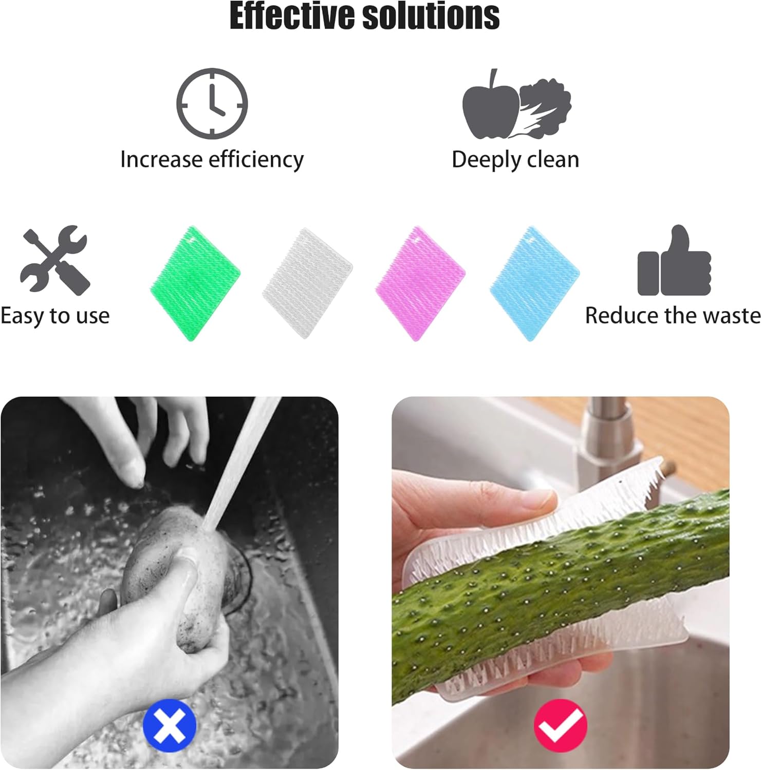 Shaoduoli Vegetable Cleaning Brush 8pcs Set