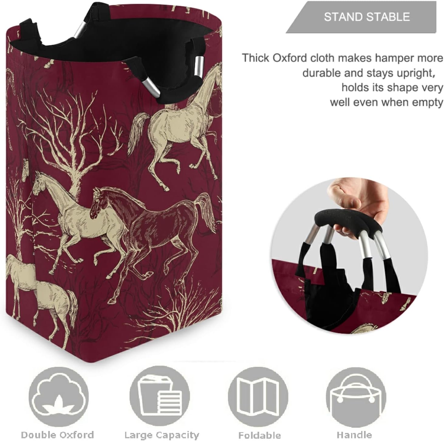 Visesunny Foldable Laundry Hamper with Waterproof Storage