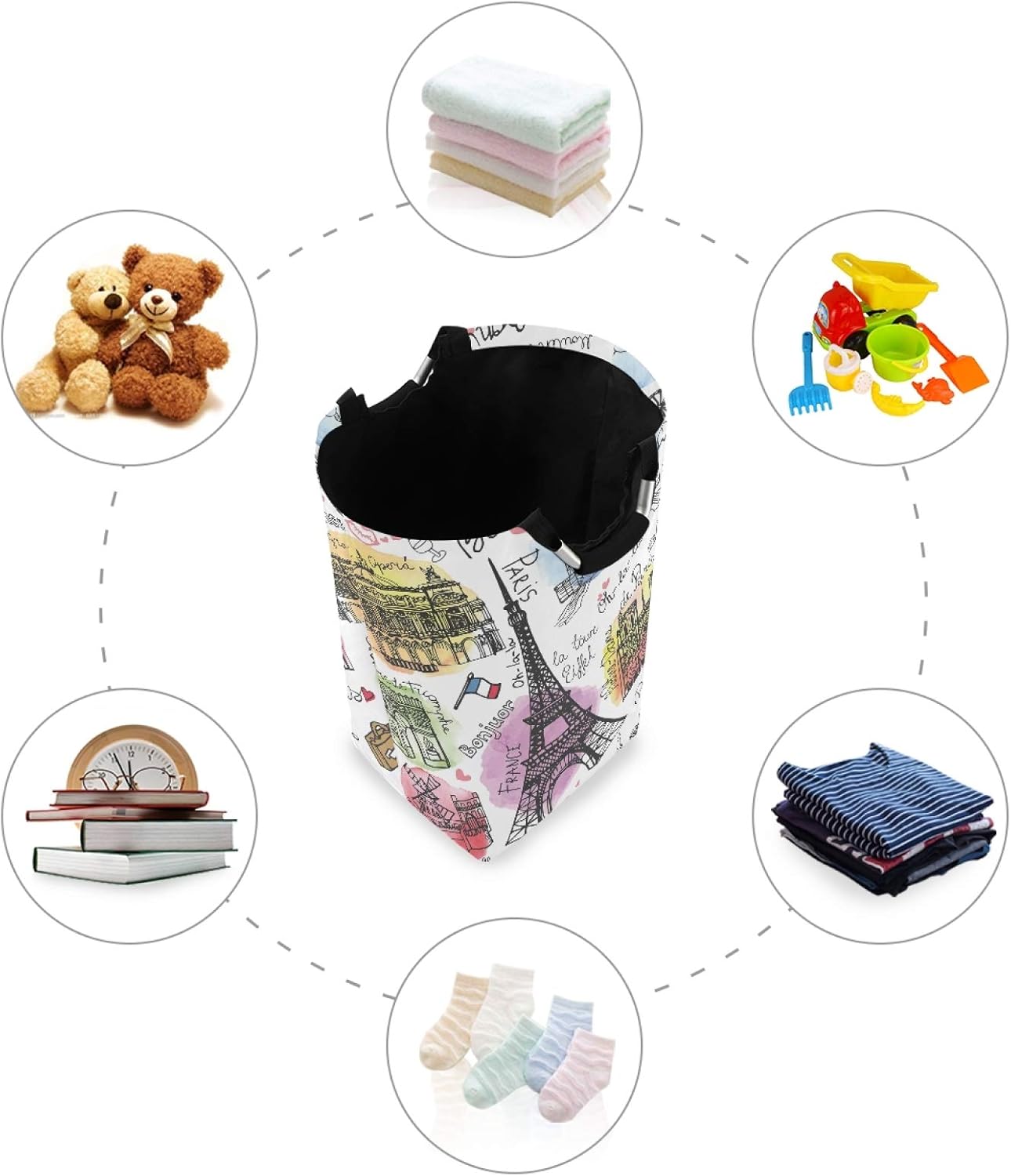 Susiyo Foldable Laundry Basket with Handles and Waterproof Design