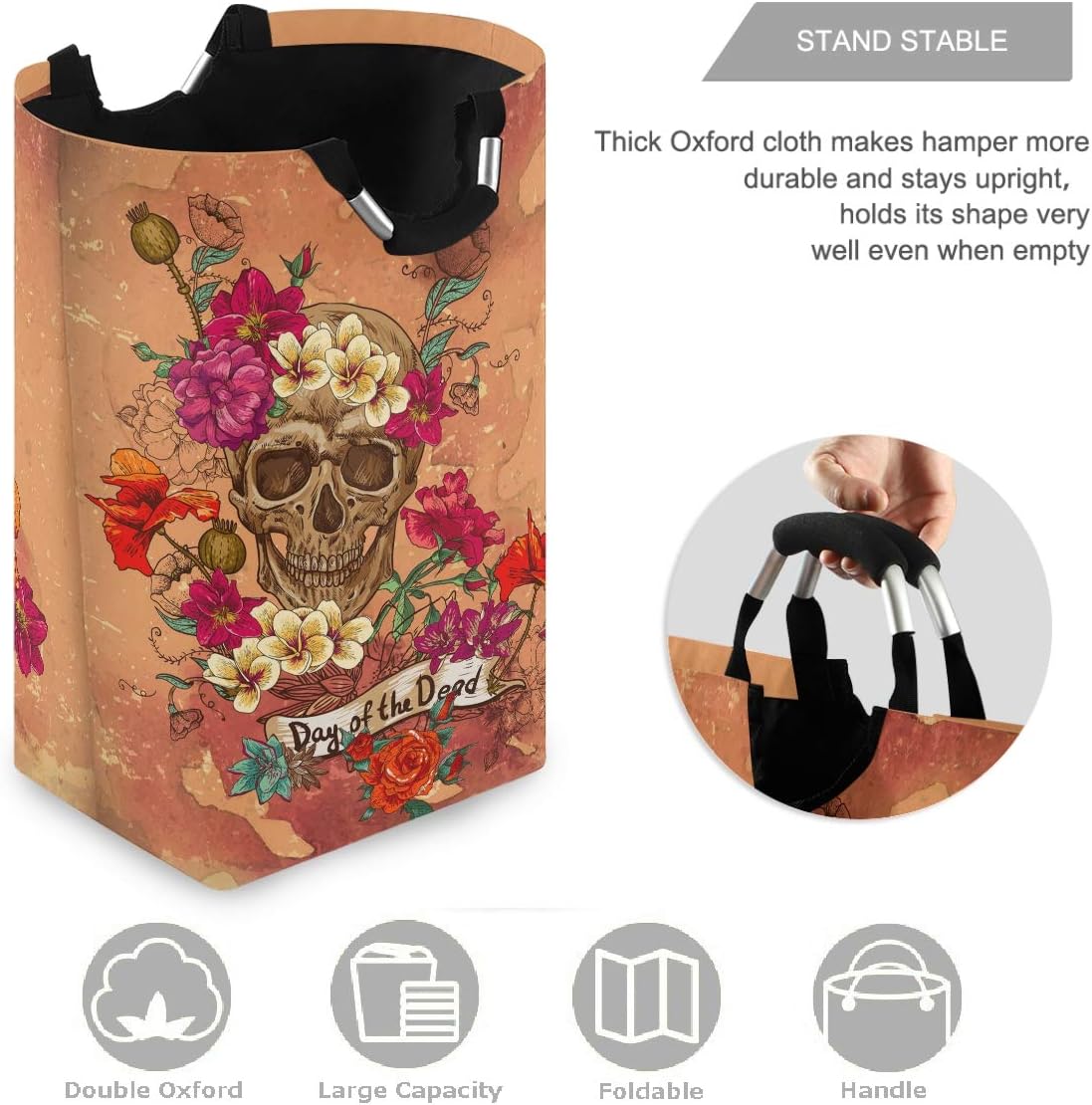visesunny Foldable Laundry Hamper with Handle 1