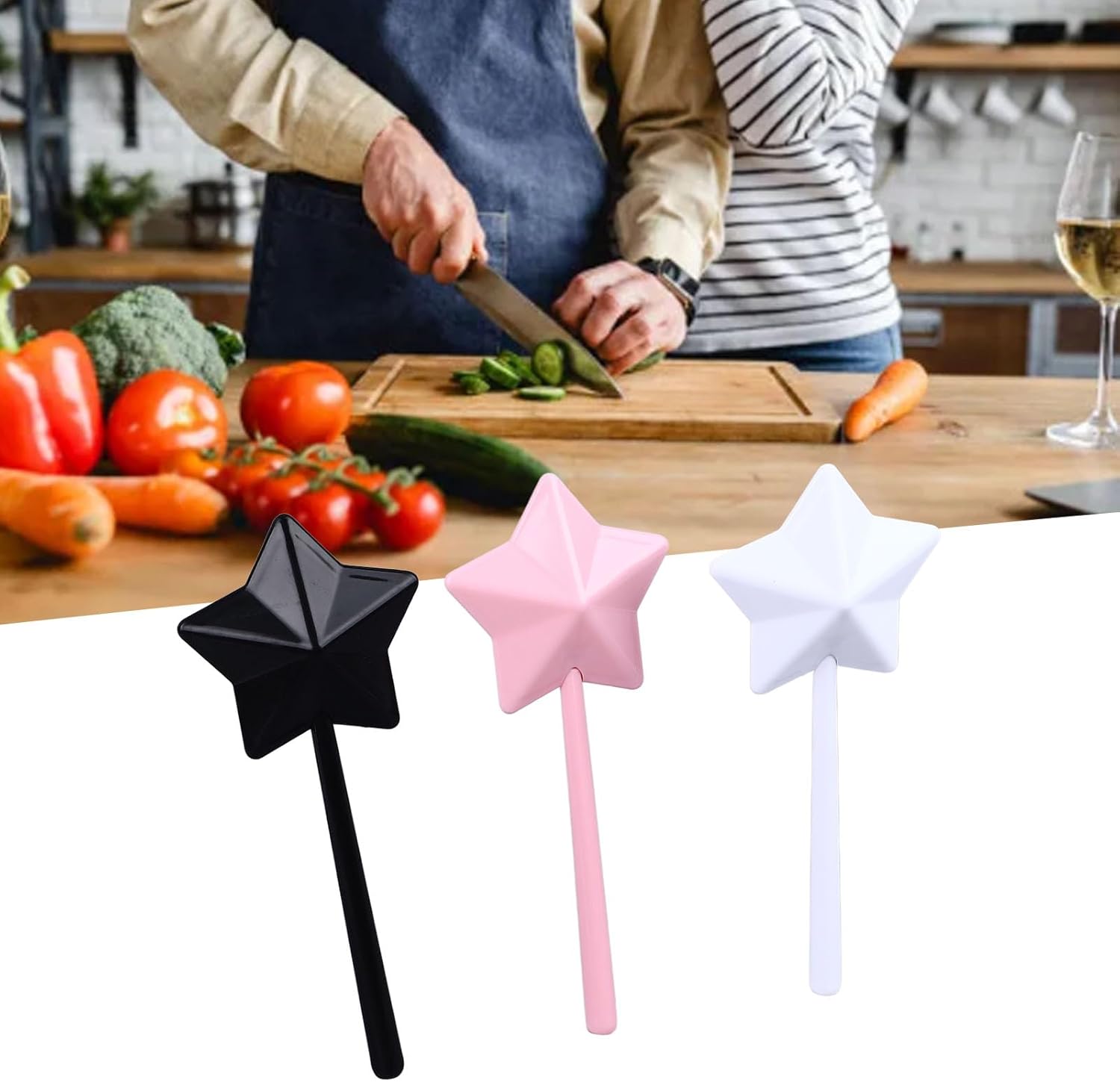 3PCS Star Salt and Pepper Shakers Set
