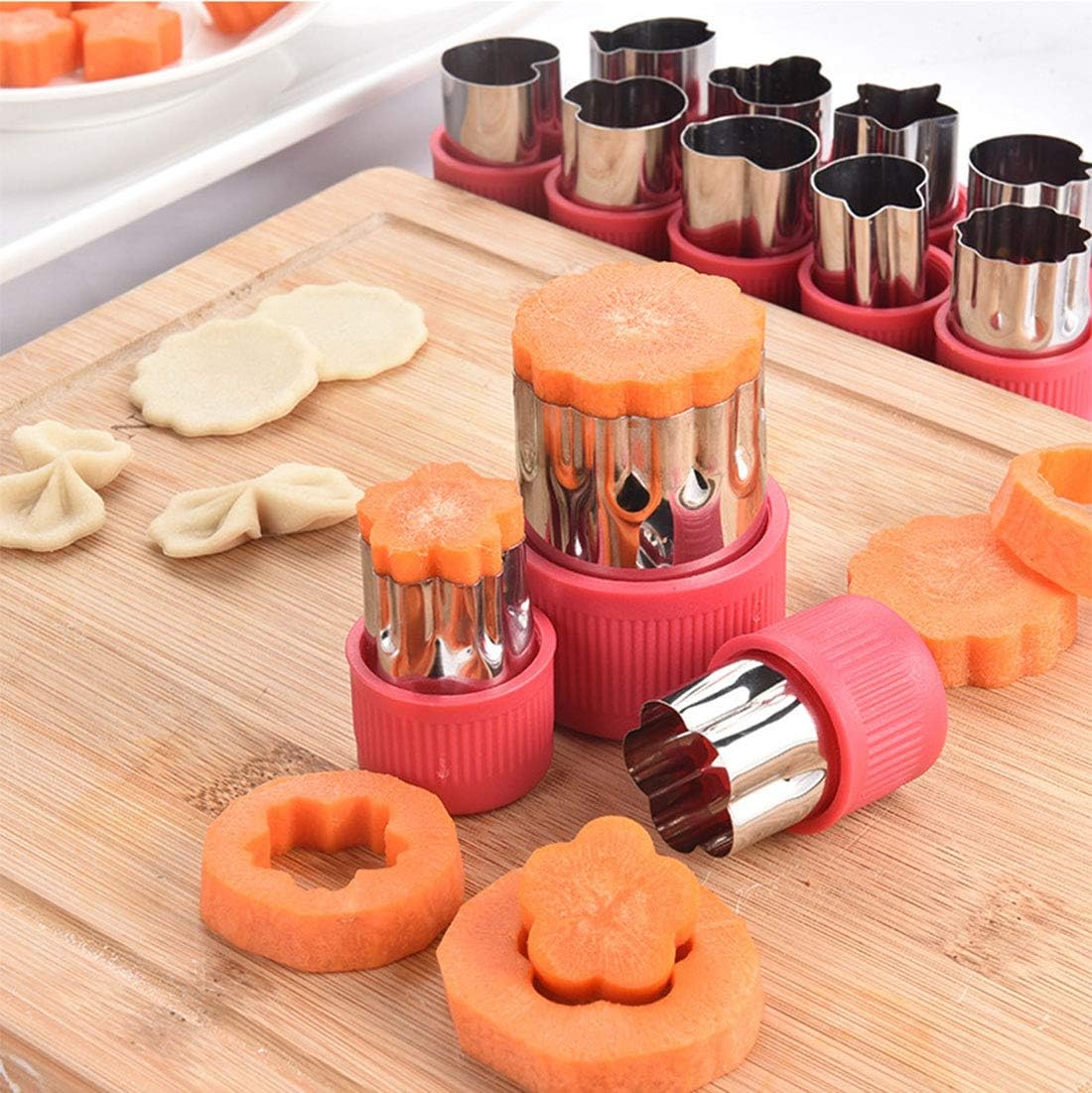 WOIWO 12-Piece Stainless Steel Cookie Cutter Set with Hand Protectors
