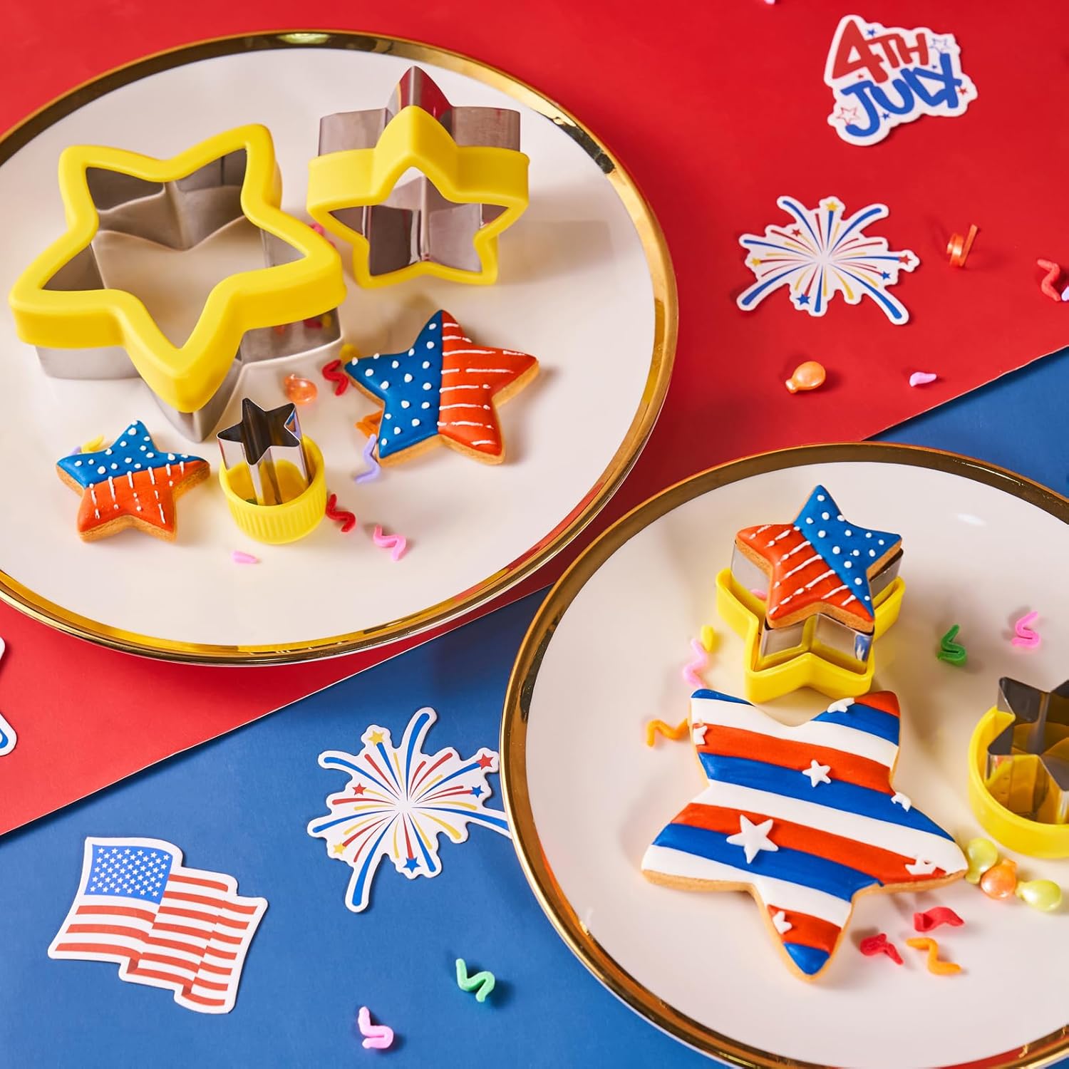 ETERSION Star Cookie Cutter Set 5 Pieces 1 to 4