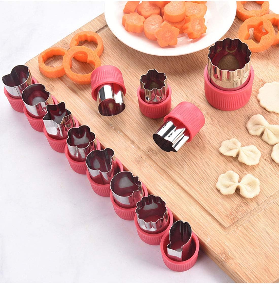 WOIWO 12-Piece Stainless Steel Cookie Cutter Set with Hand Protectors