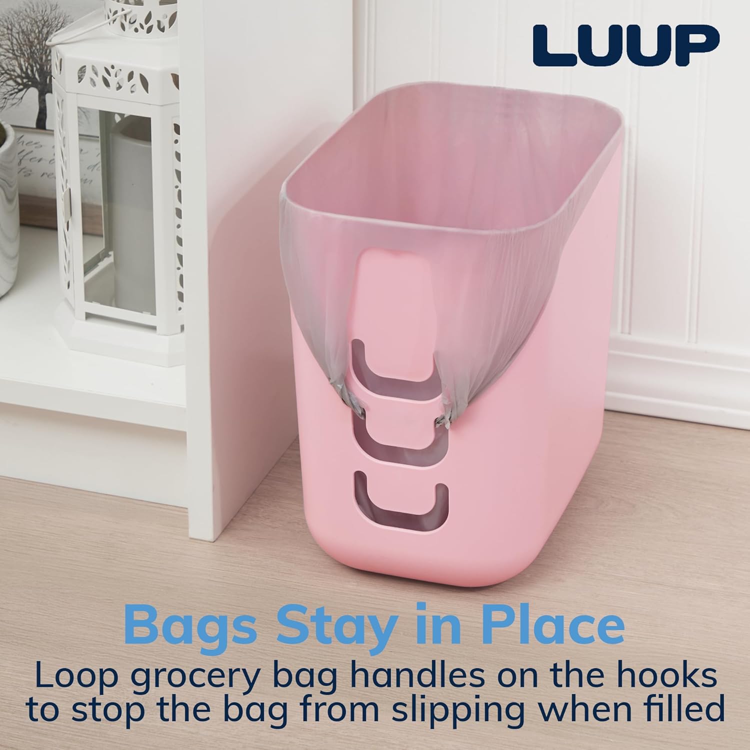 STORi Luup Wastebasket 25 Gallon Pink Made in USA 1