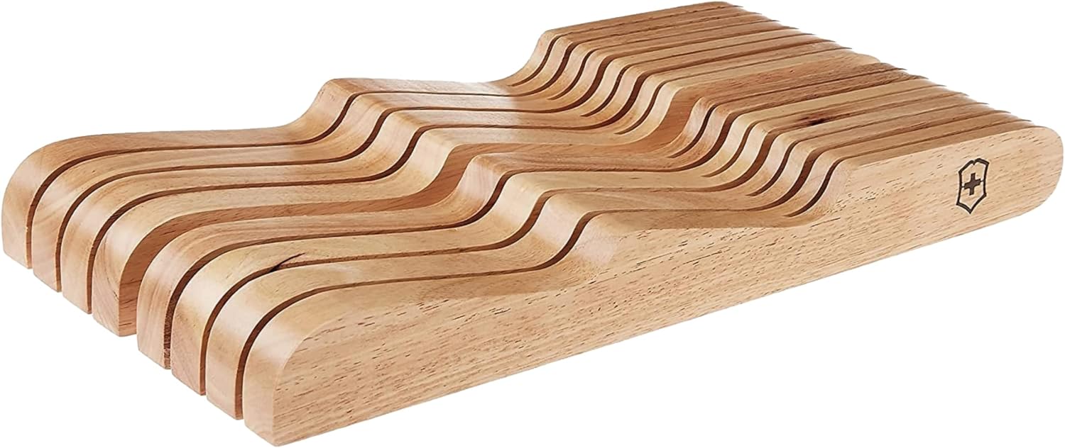 Victorinox 14-Slot Knife Drawer Organizer Natural Wood