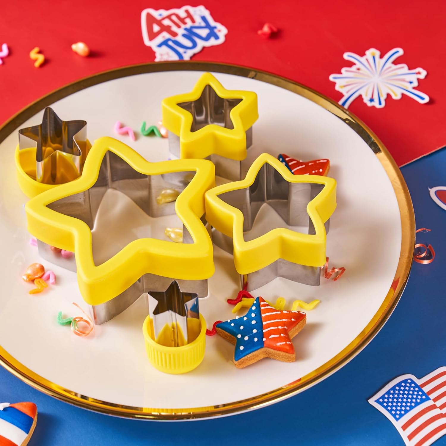 ETERSION Star Cookie Cutter Set 5 Pieces 1 to 4