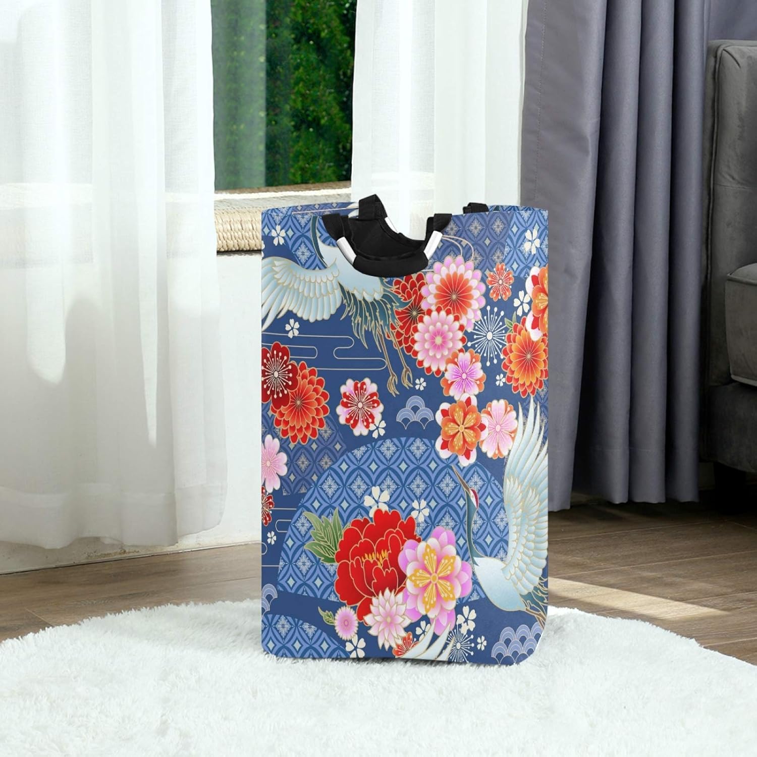 susiyo Foldable Laundry Basket with Handles and Unique Pattern 1