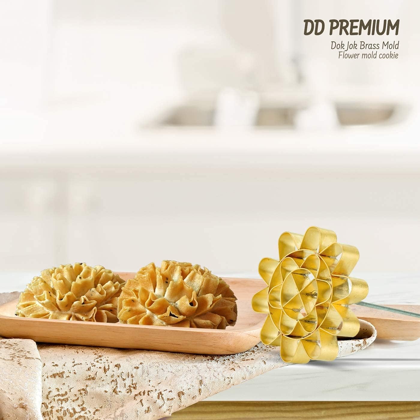 DDPremium Dok Jok Brass Mold Thai Dessert Maker