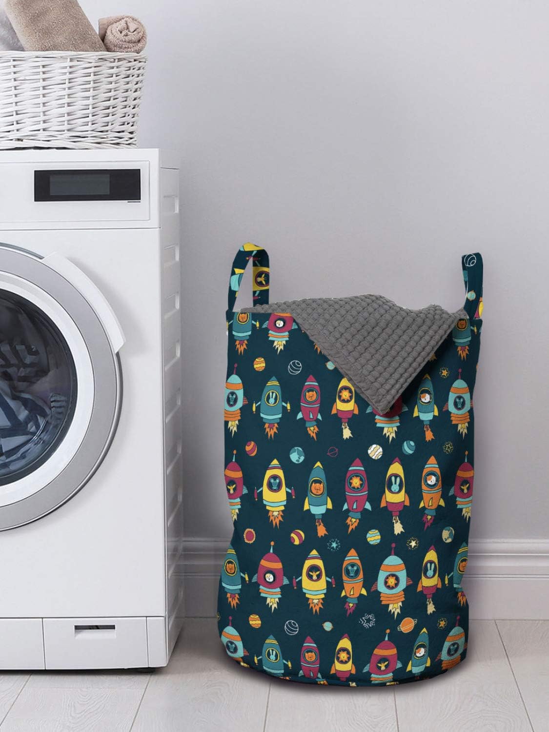 Ambesonne Lion Laundry Bag 13 x 19 Multicolor