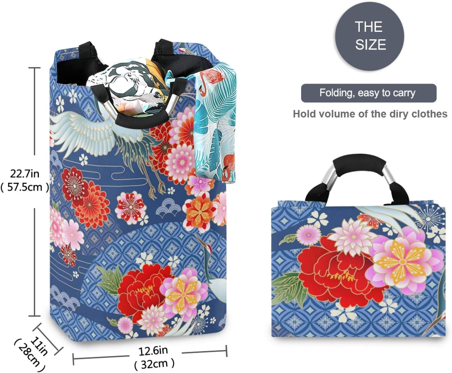 susiyo Foldable Laundry Basket with Handles and Unique Pattern 1