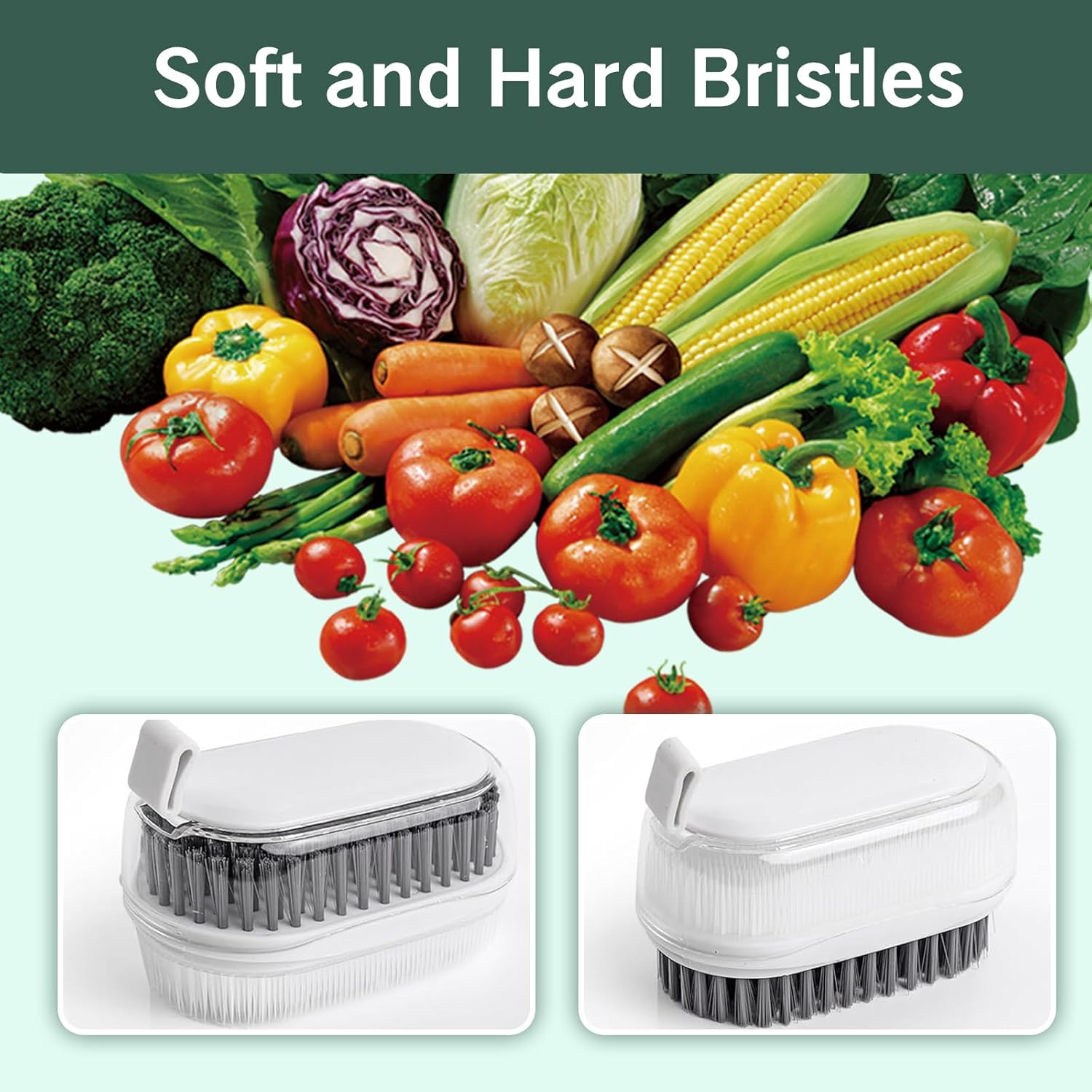 YAFIYGI Dual Bristle Veggie Brush Scrubber