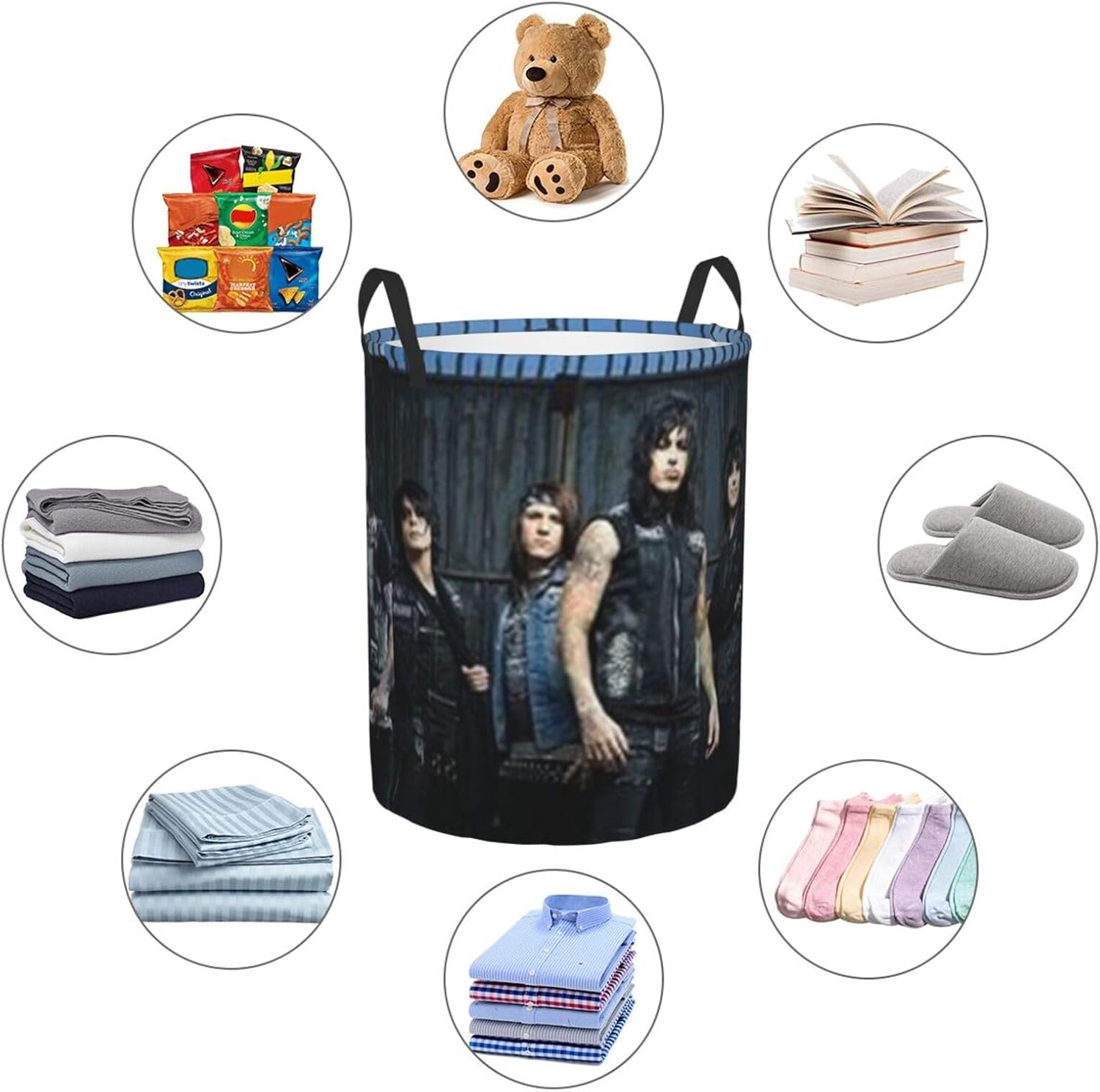 YGFDYH F-alling In Reverse Laundry Basket with Handles
