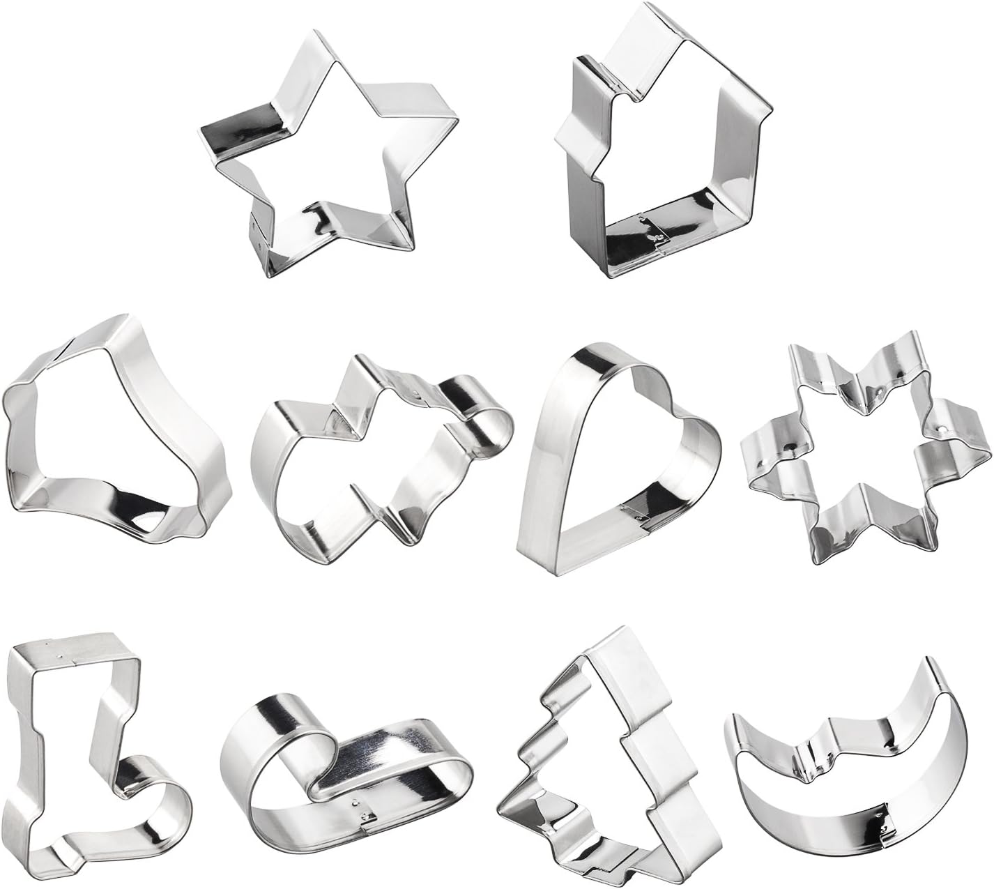 YXChome Christmas Cookie Cutter Set of 10 1