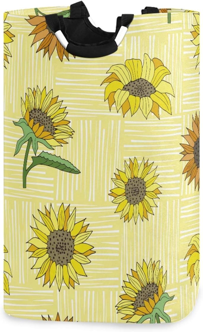 Susiyo Yellow Sunflowers Laundry Basket Foldable Hamper