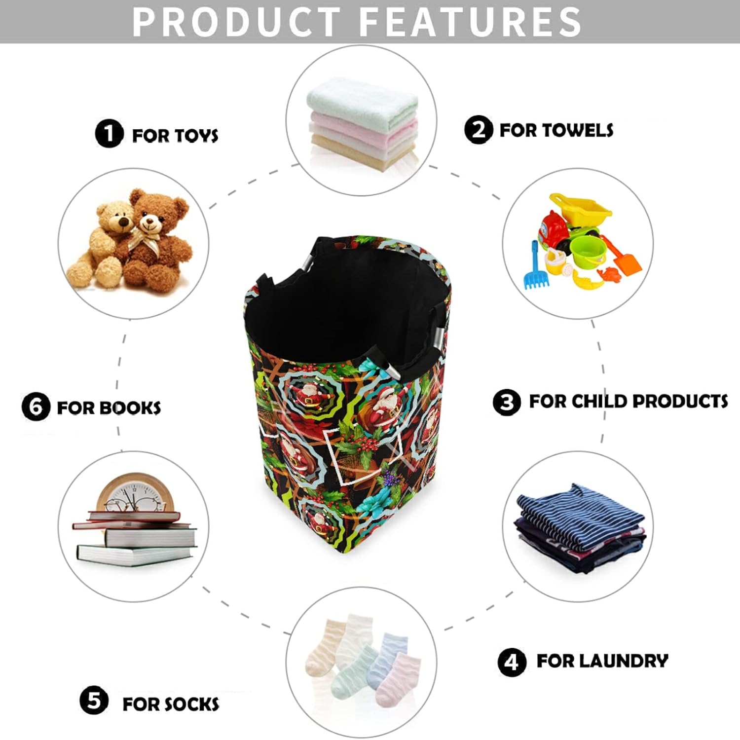 visesunny Large Laundry Hamper Basket with Waterproof Oxford Fabric and Foldable Design