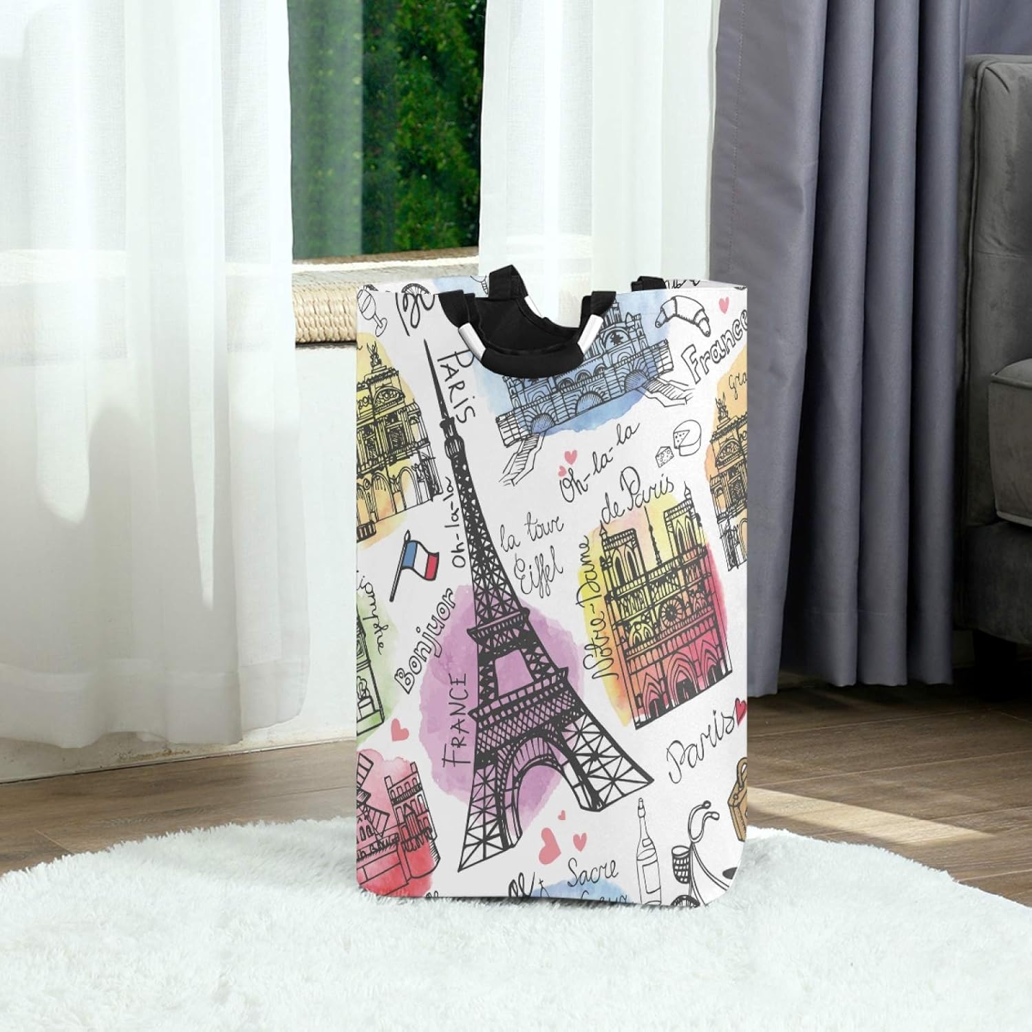 Susiyo Foldable Laundry Basket with Handles and Waterproof Design