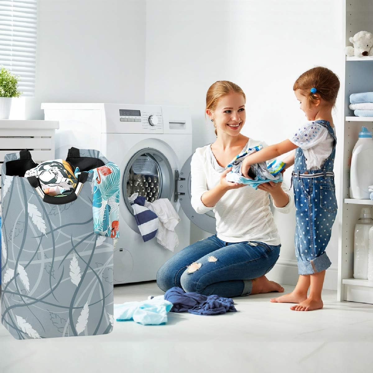 Visesunny Foldable Laundry Hamper with Handles