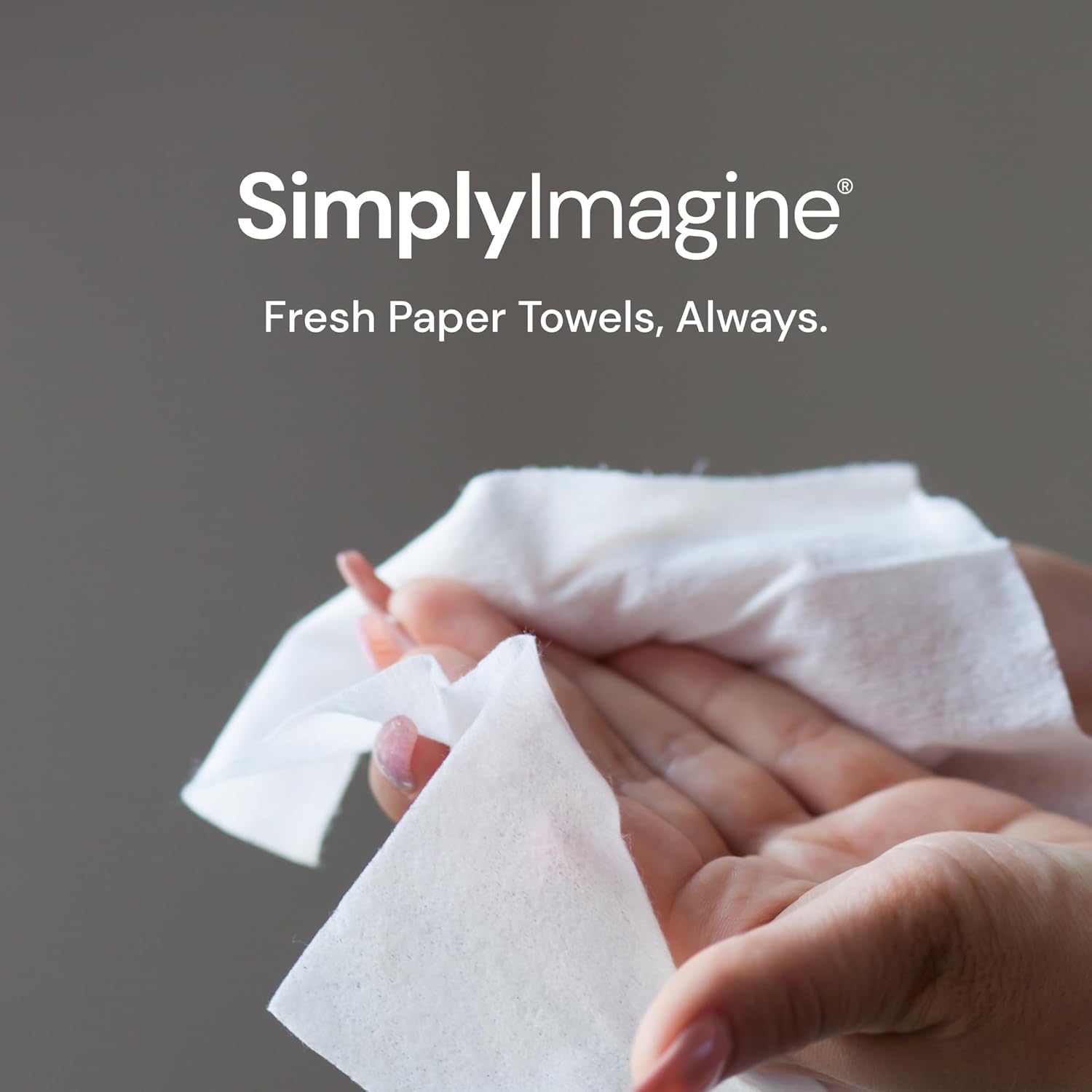 SimplyImagine Countertop Paper Towel Holder - White Acrylic